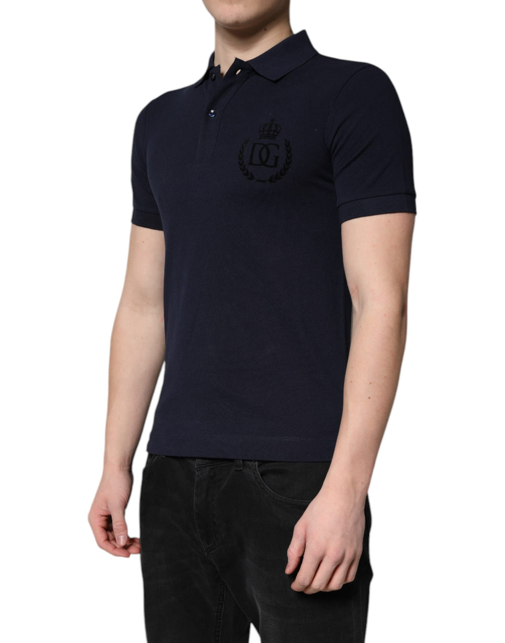 Dolce & Gabbana Blue Polo Shirt for Men detail view
