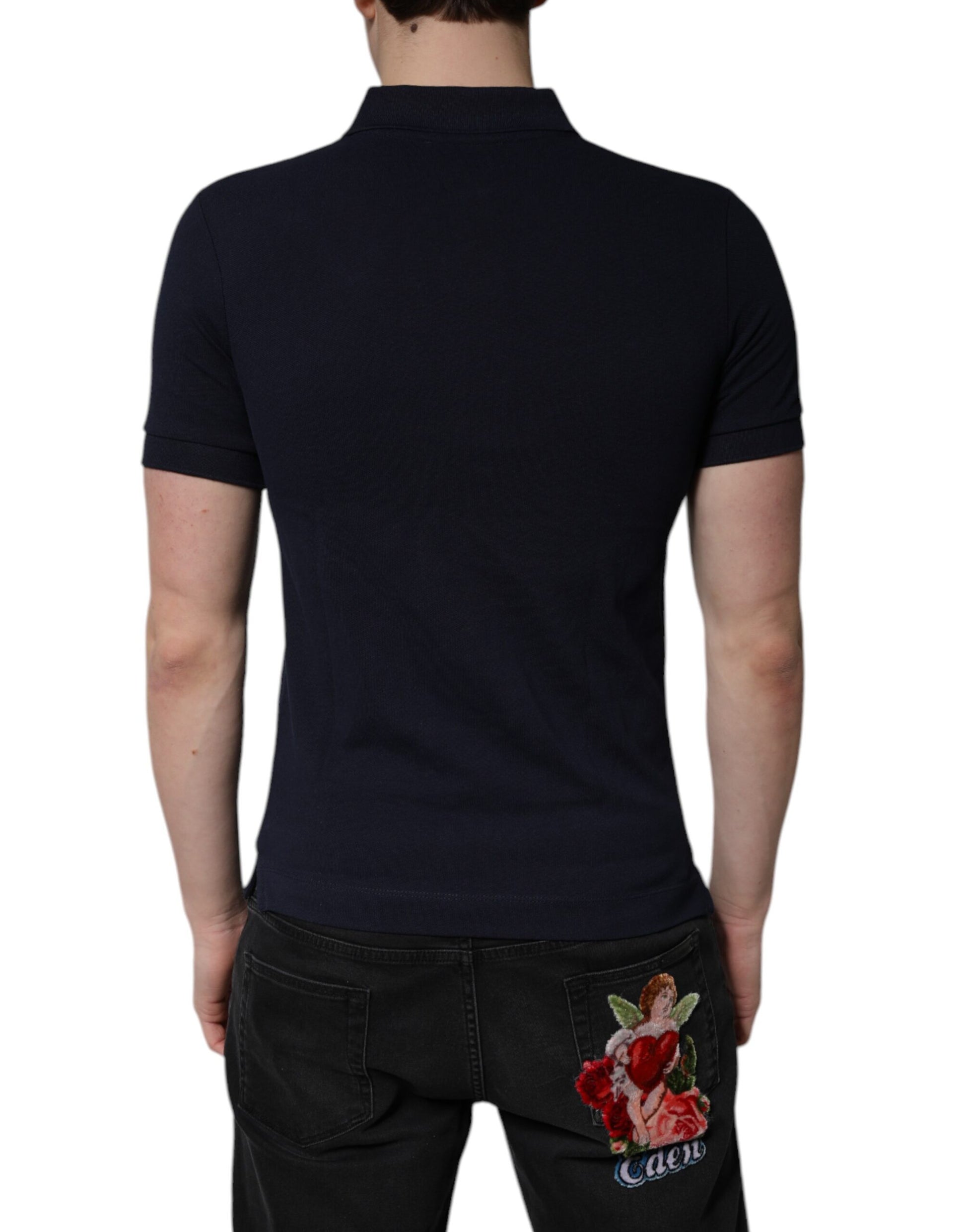 Dolce & Gabbana Blue Polo Shirt for Men side view