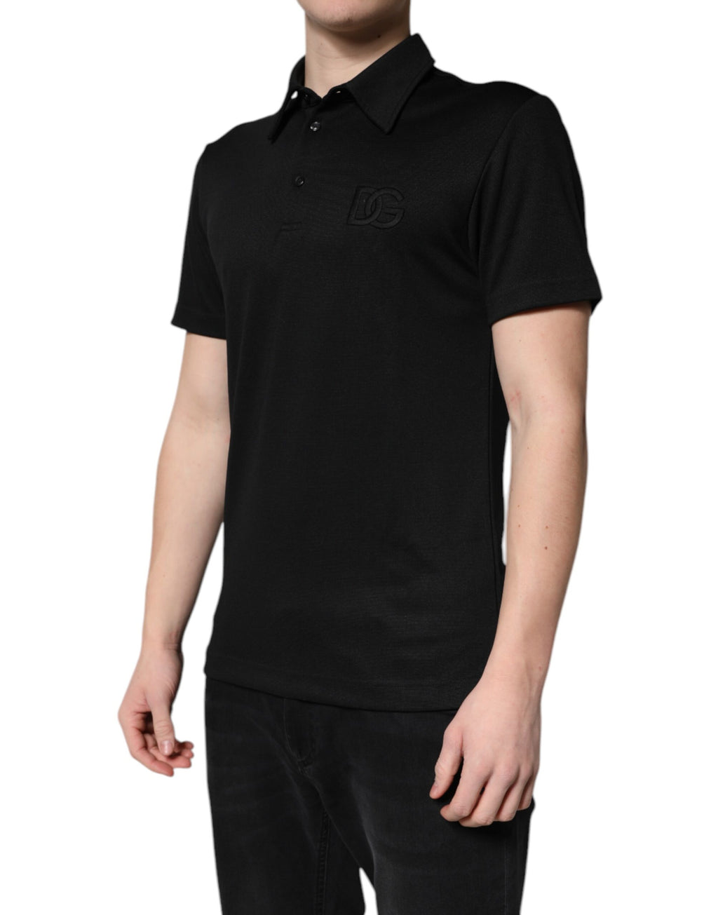 Dolce & Gabbana Black Polo Shirt for Men detail view