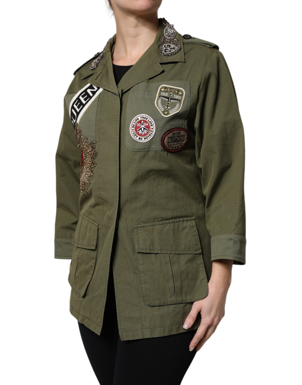 Dolce & Gabbana Green Shell Jacket for Women detail view