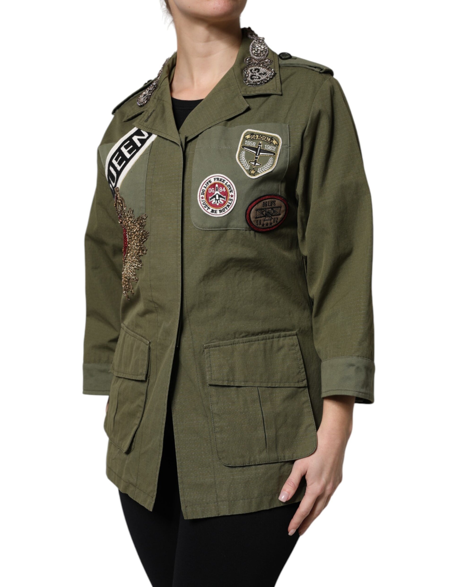 Dolce & Gabbana Green Shell Jacket for Women detail view