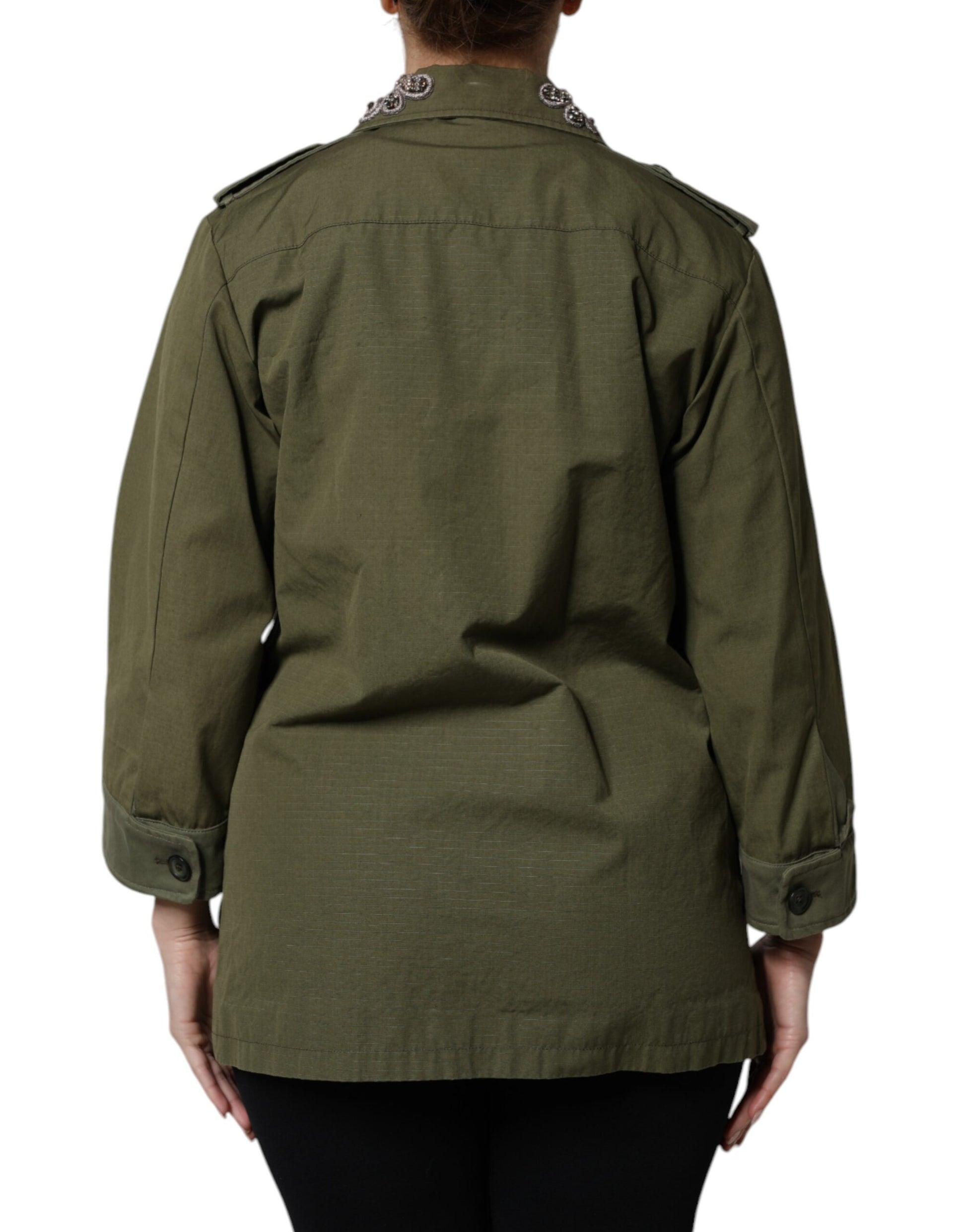 Dolce & Gabbana Green Shell Jacket for Women side view