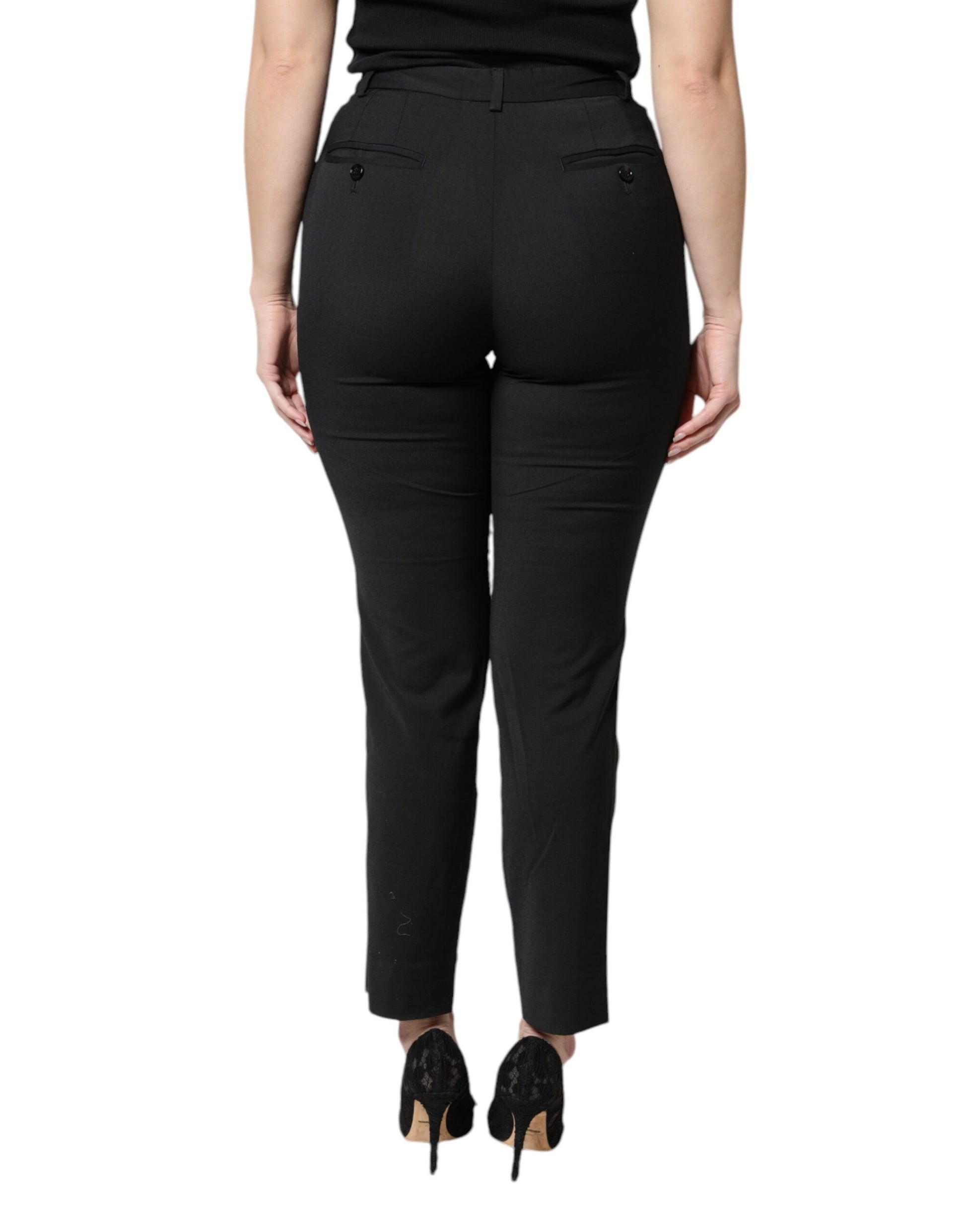 Dolce & Gabbana Black Skinny Pants for Women side view