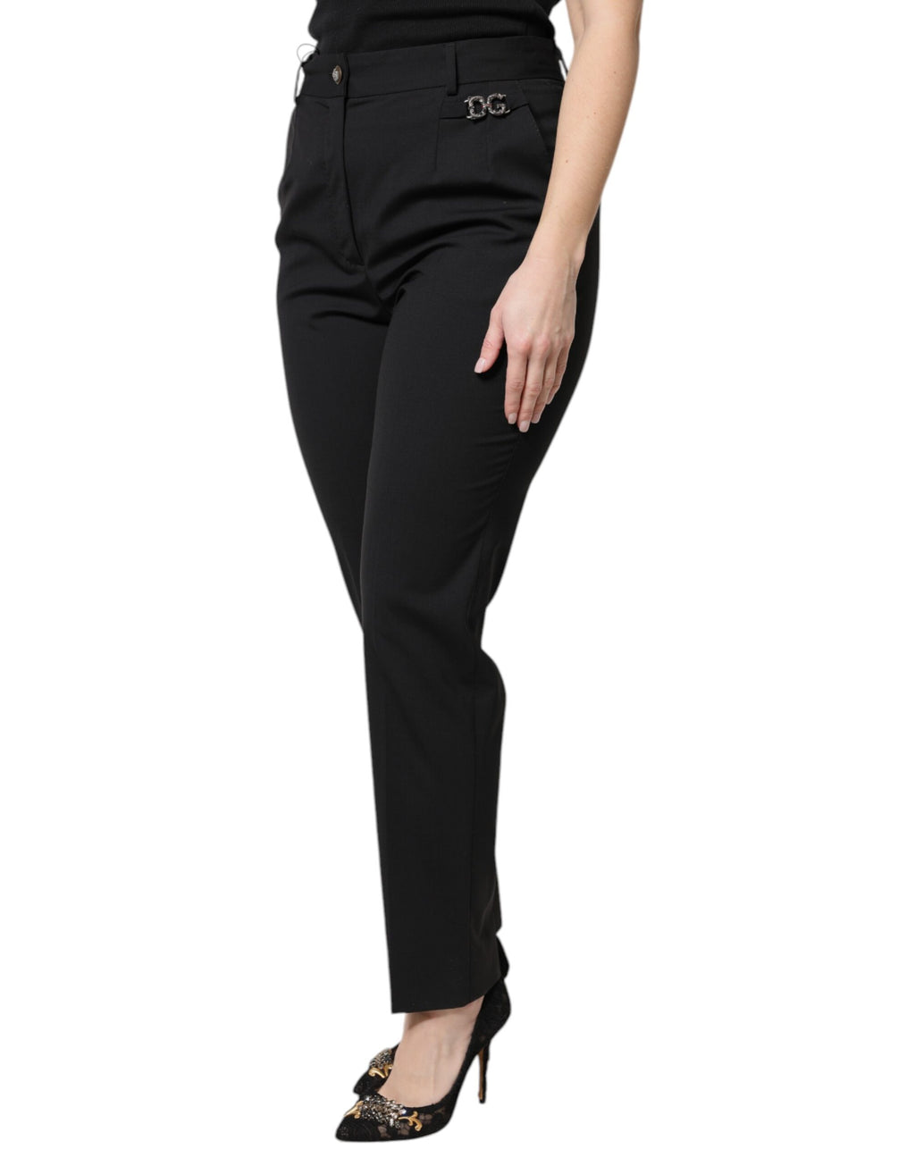 Dolce & Gabbana Black Dress Pants for Women detail view