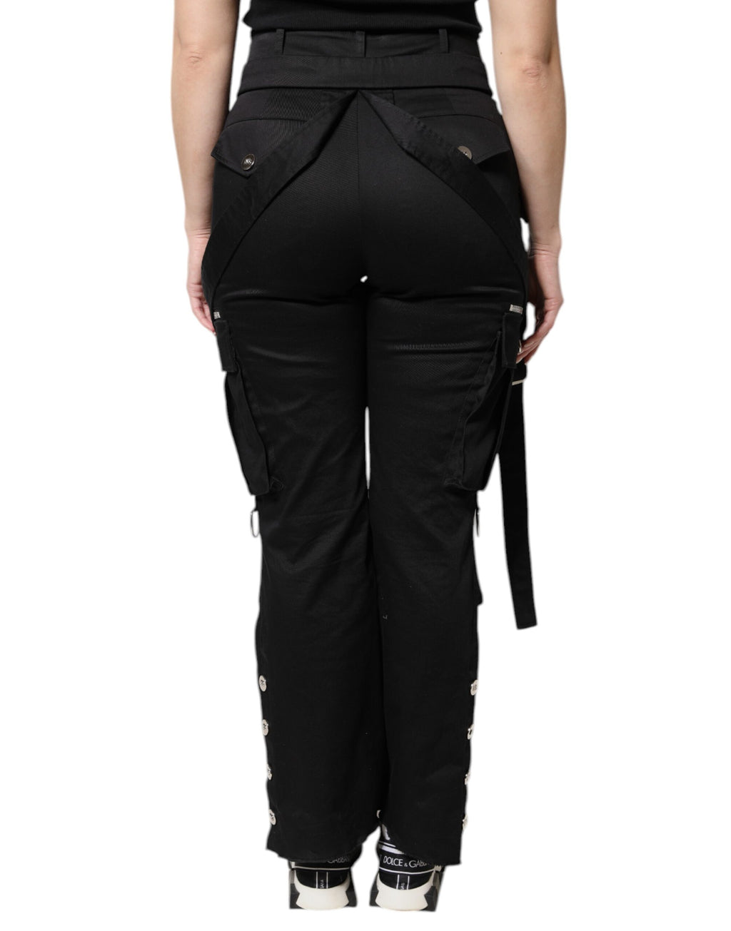 Dolce & Gabbana Black Cargo Pants for Women side view