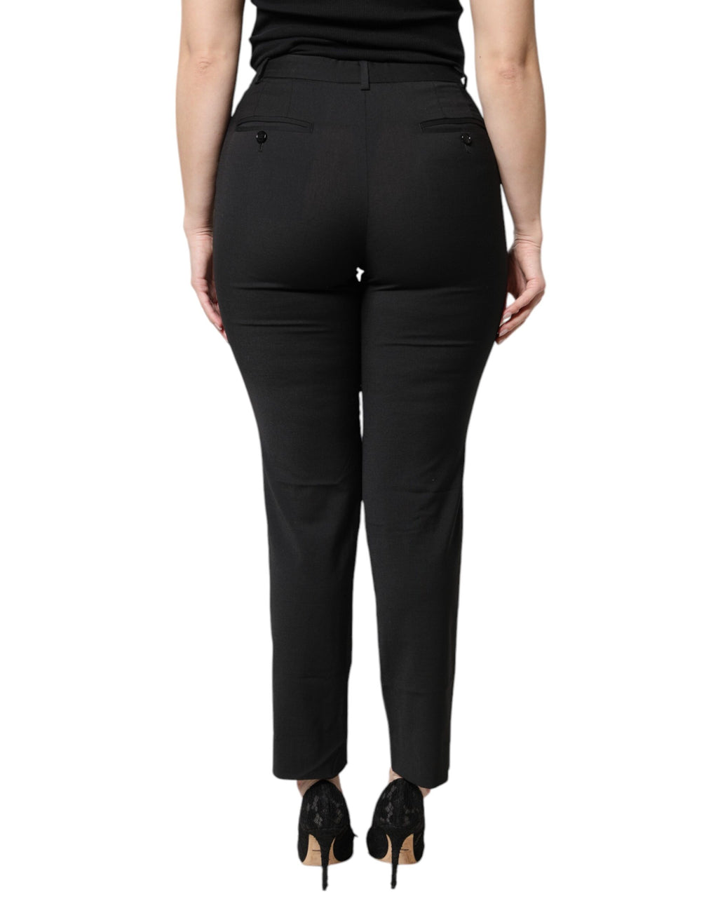 Dolce & Gabbana Black Skinny Pants for Women side view