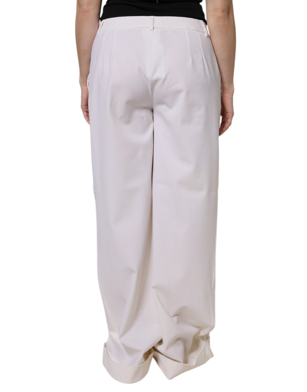 Dolce & Gabbana White Flared Pants for Women side view