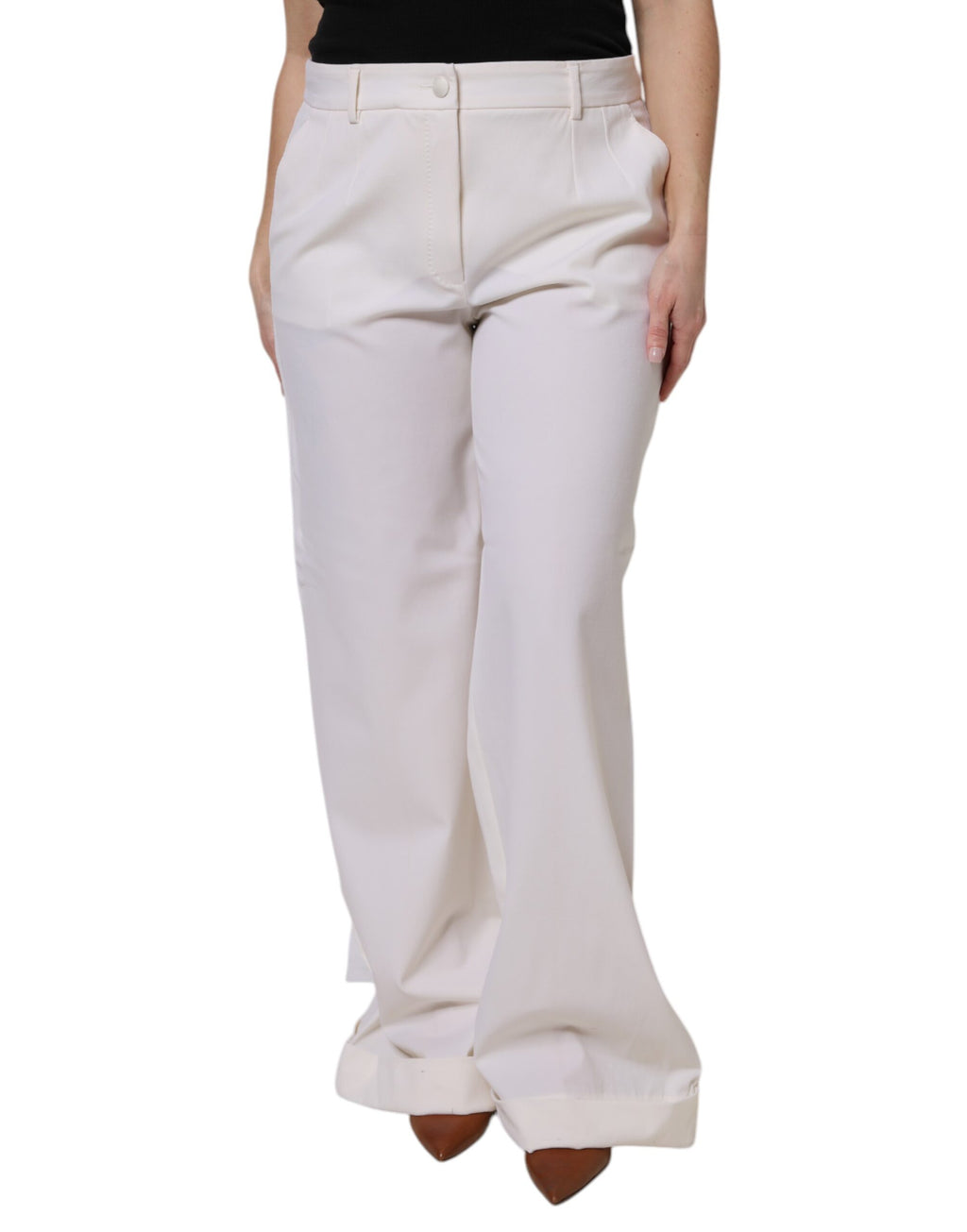 Dolce & Gabbana White Flared Pants for Women