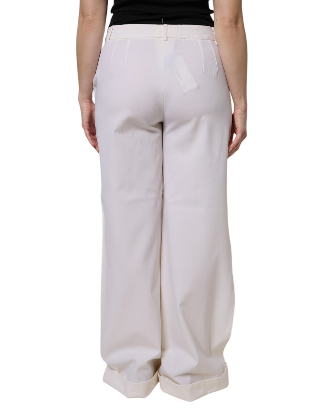 Dolce & Gabbana White Flared Pants for Women side view