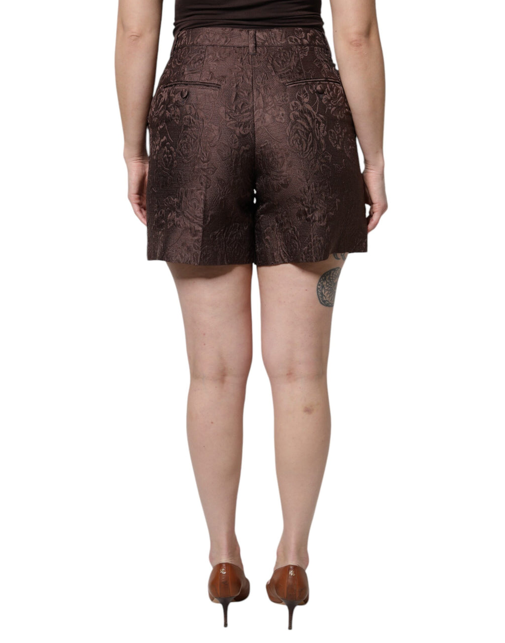 Dolce & Gabbana Brown Shorts for Women side view