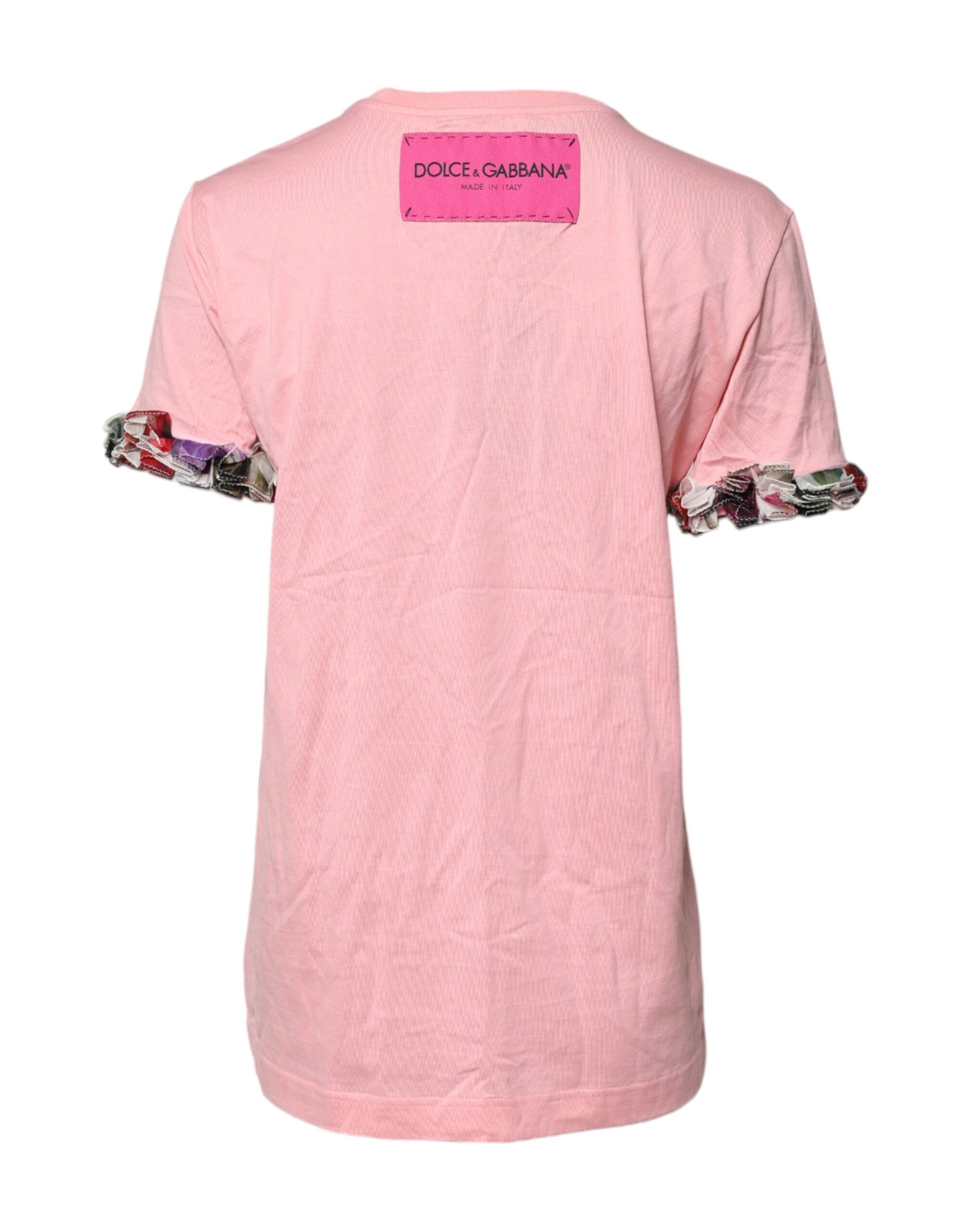 Dolce & Gabbana Pink T-Shirt for Women side view