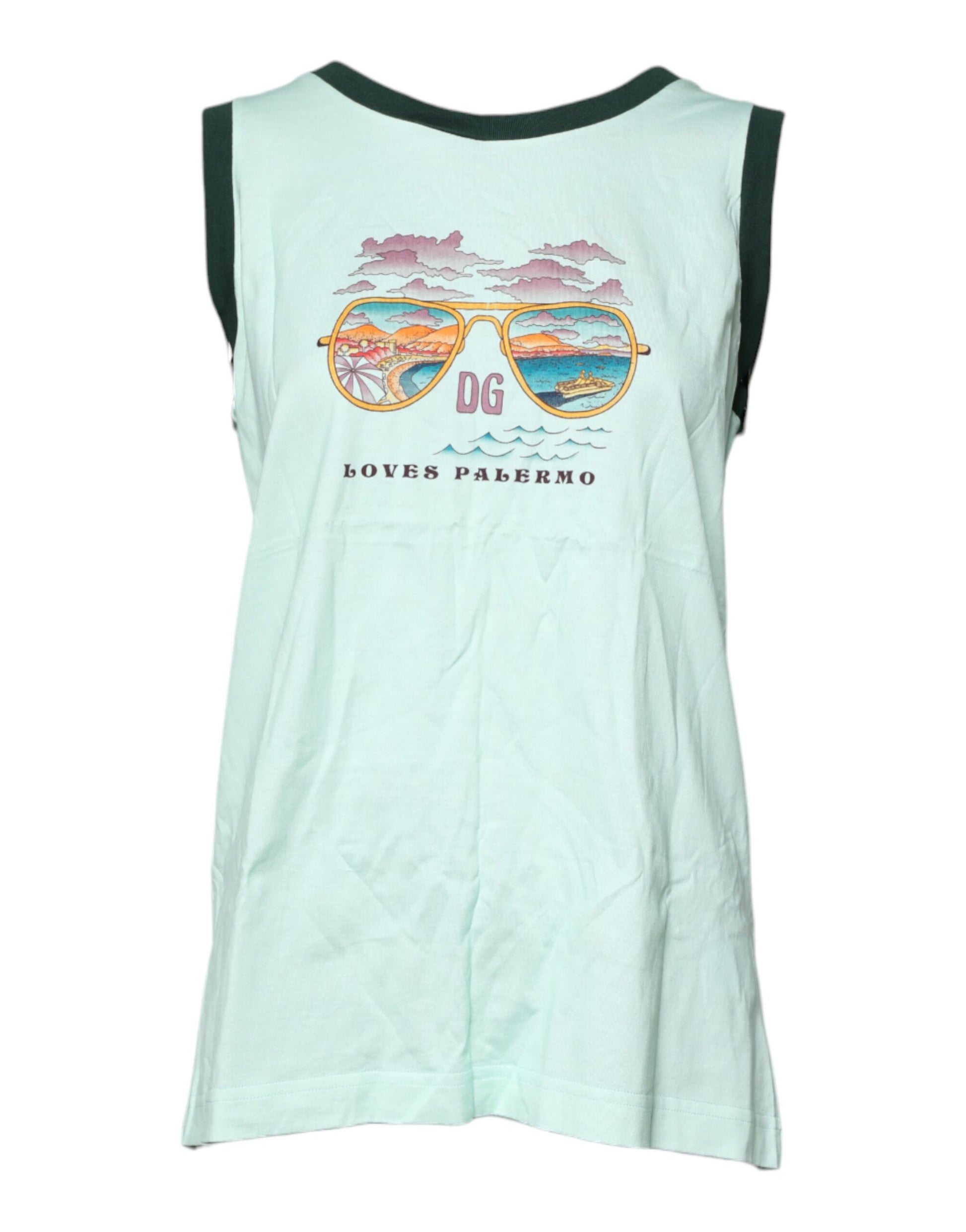 Dolce & Gabbana Green Sleeveless T-Shirt for Women