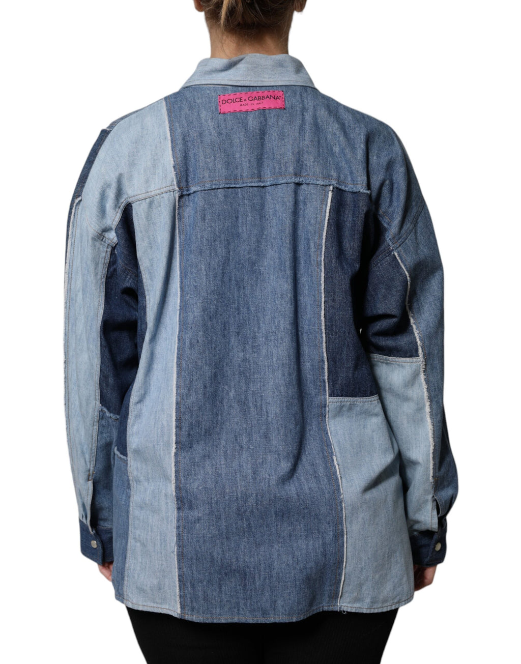 Dolce & Gabbana Blue Polo Shirt for Women side view