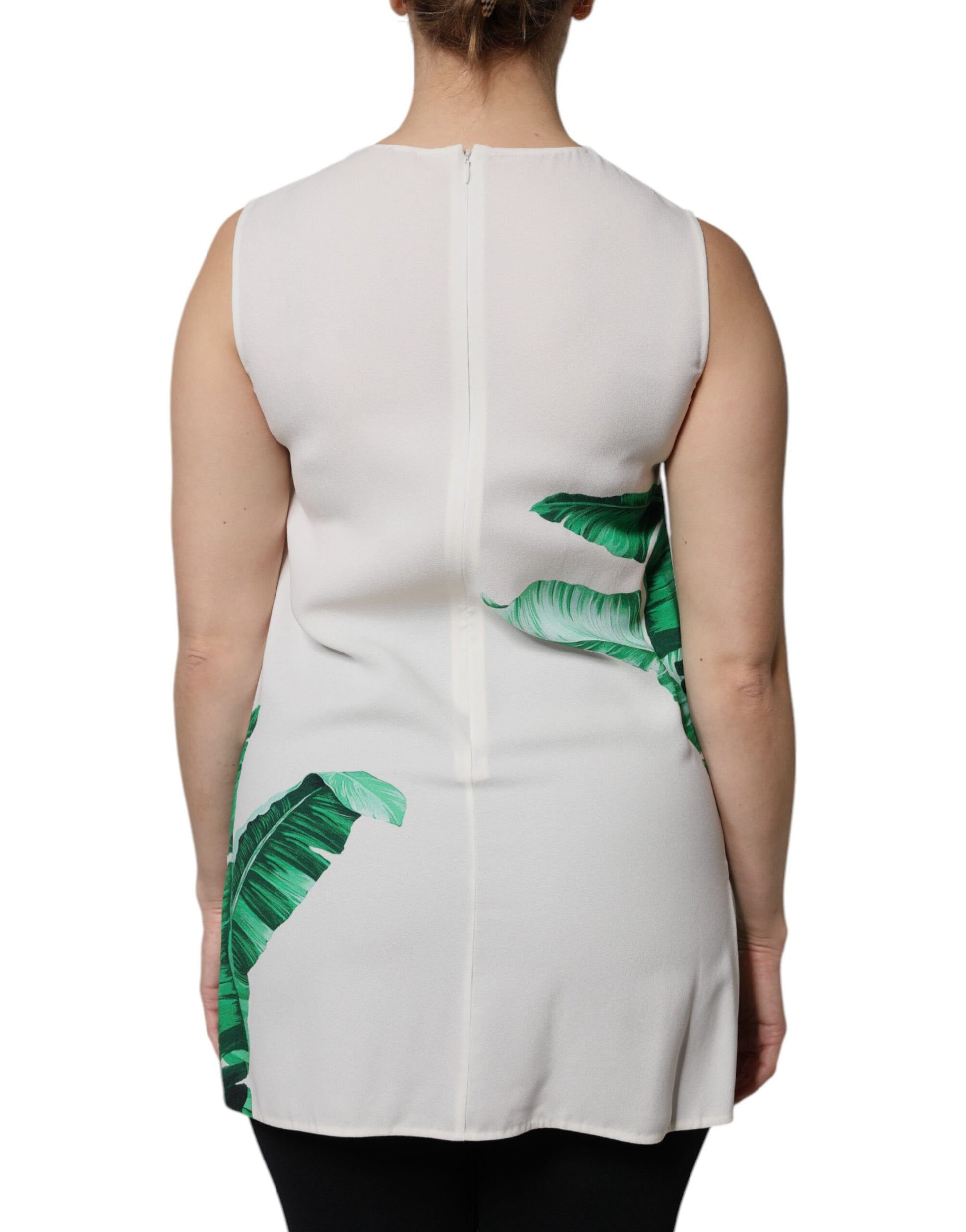 Dolce & Gabbana White Sleeveless T-Shirt for Women side view