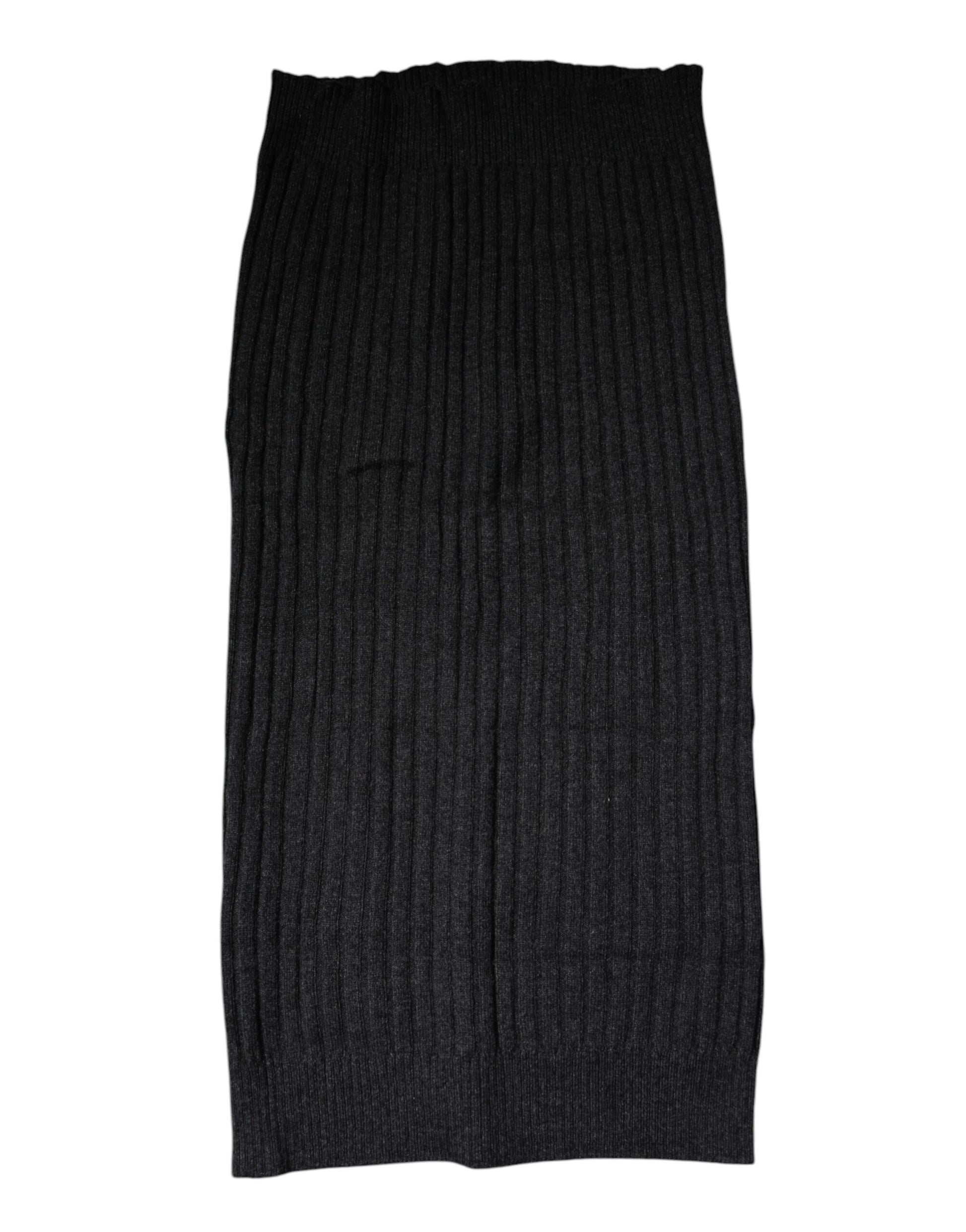 Cache-cou en cachemire noir tricoté Dolce & Gabbana Foulard Écharpe