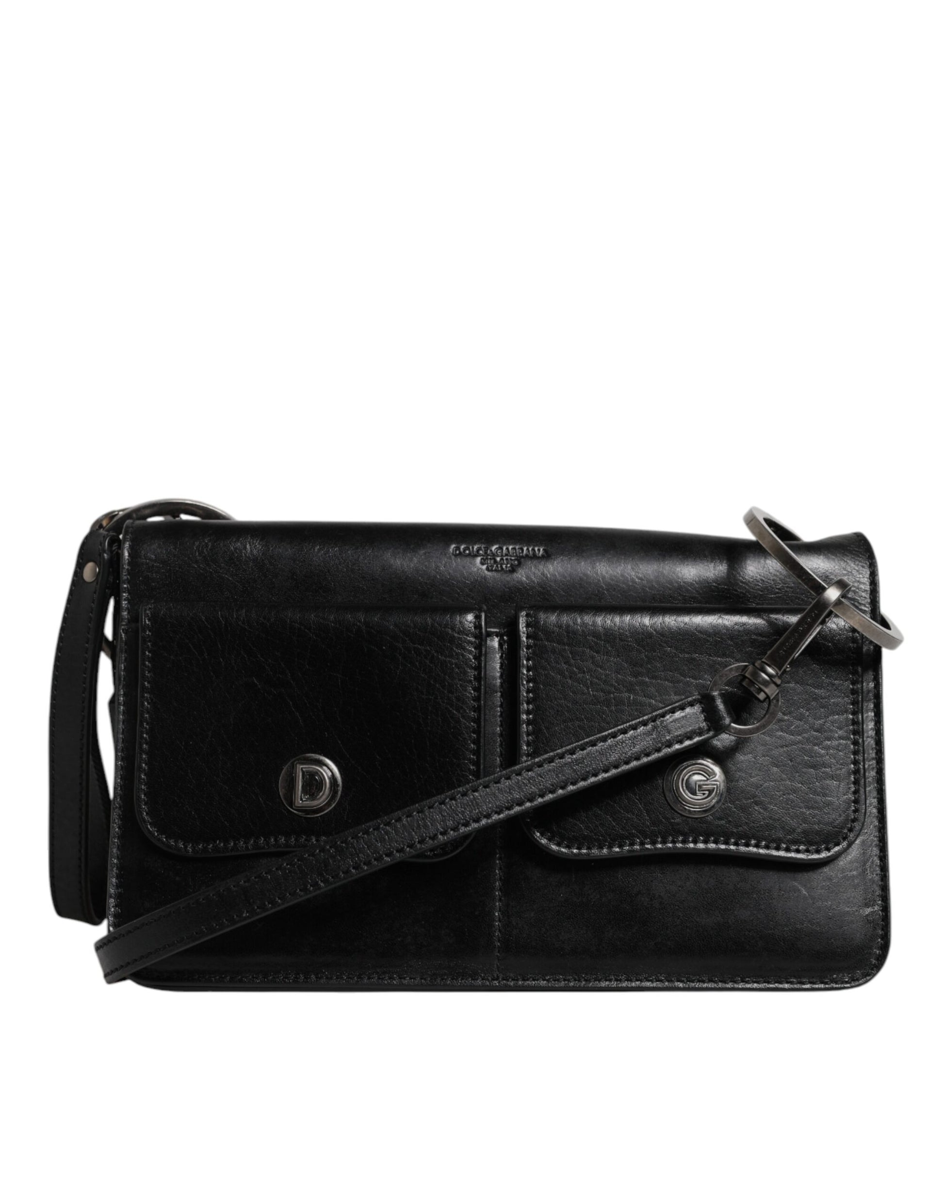 Dolce & Gabbana Black Shoulder Bag for Men detail view