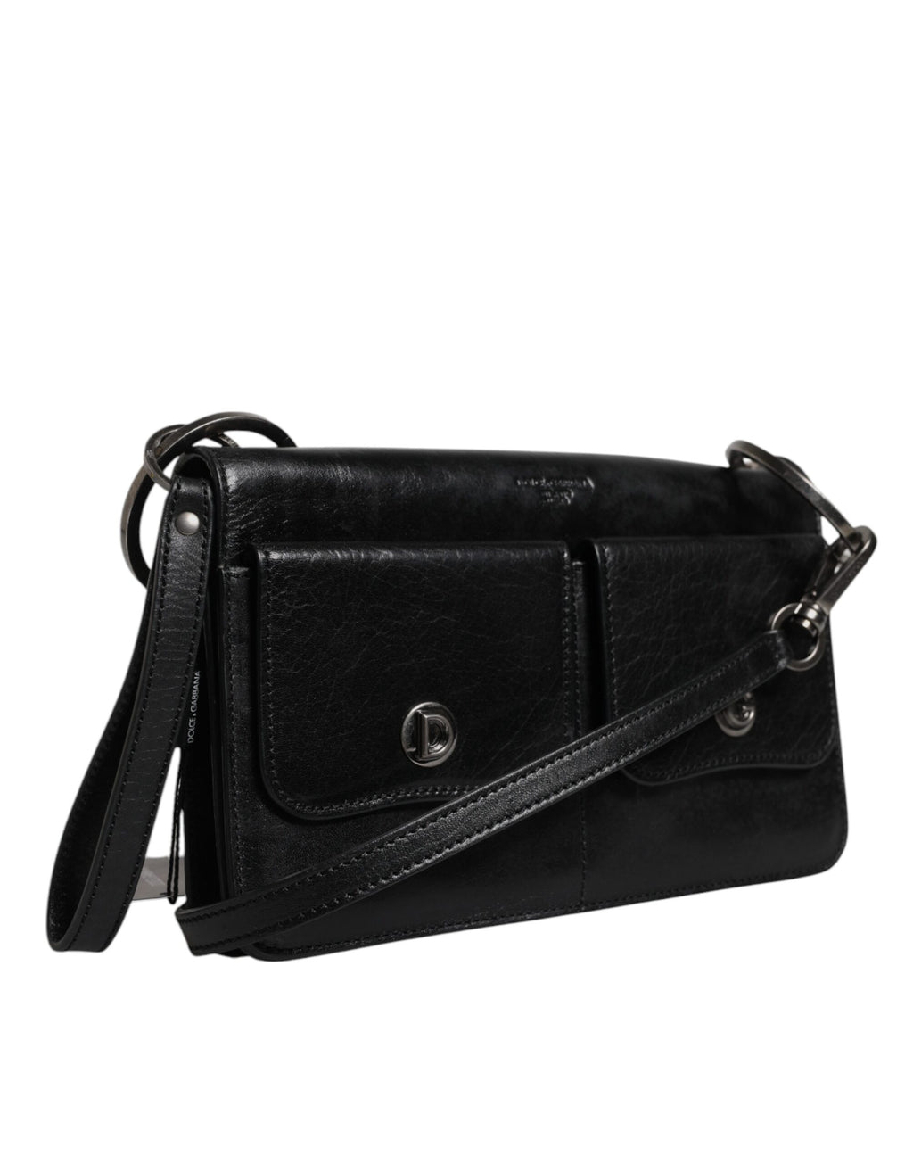 Dolce & Gabbana Black Shoulder Bag for Men side view