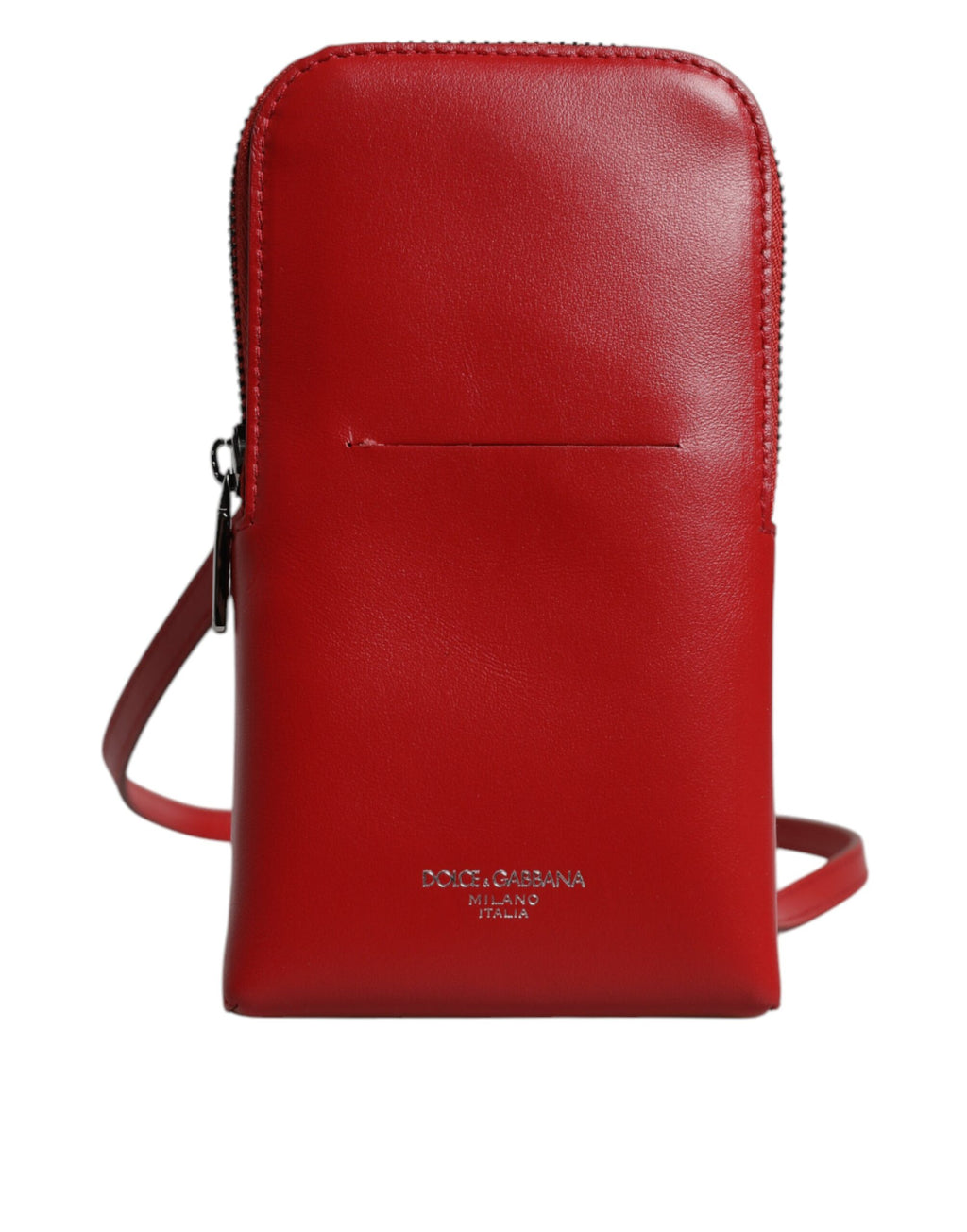 Sac à bandoulière Dolce & Gabbana en cuir rouge pour téléphone