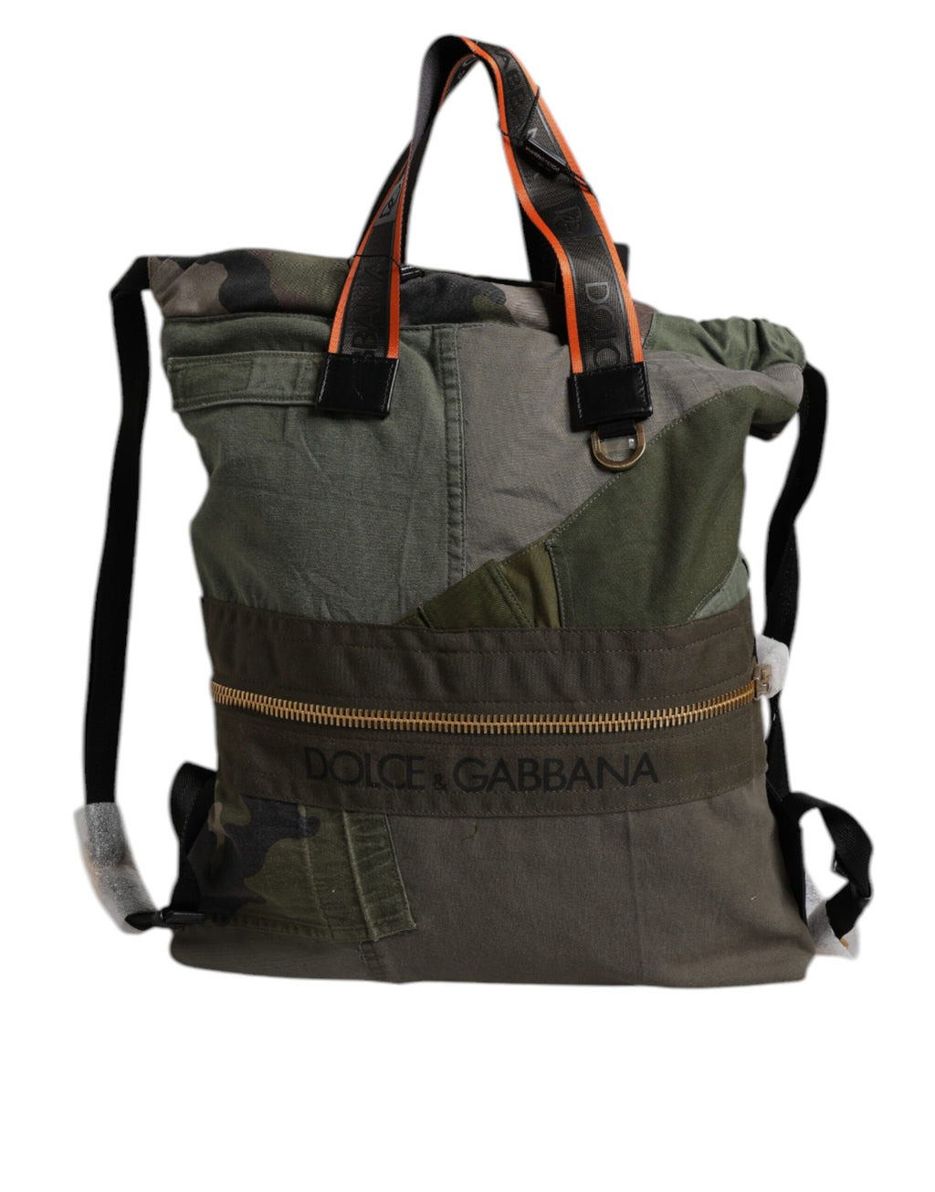 Sac à dos Rucksack patchwork vert militaire Dolce & Gabbana