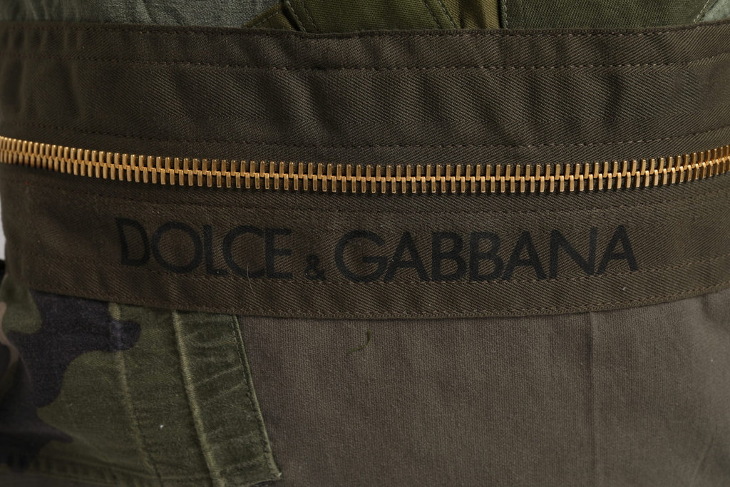 Sac à dos Rucksack patchwork vert militaire Dolce & Gabbana