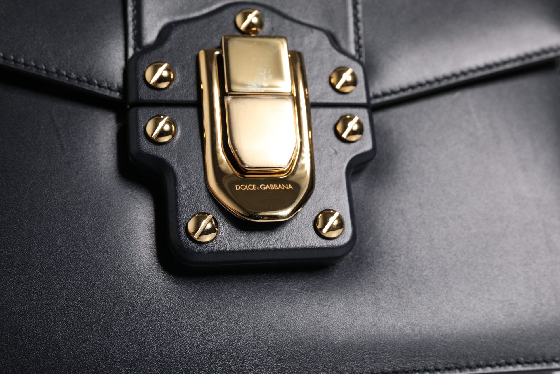 Sac bandoulière en cuir de veau noir Dolce & Gabbana
