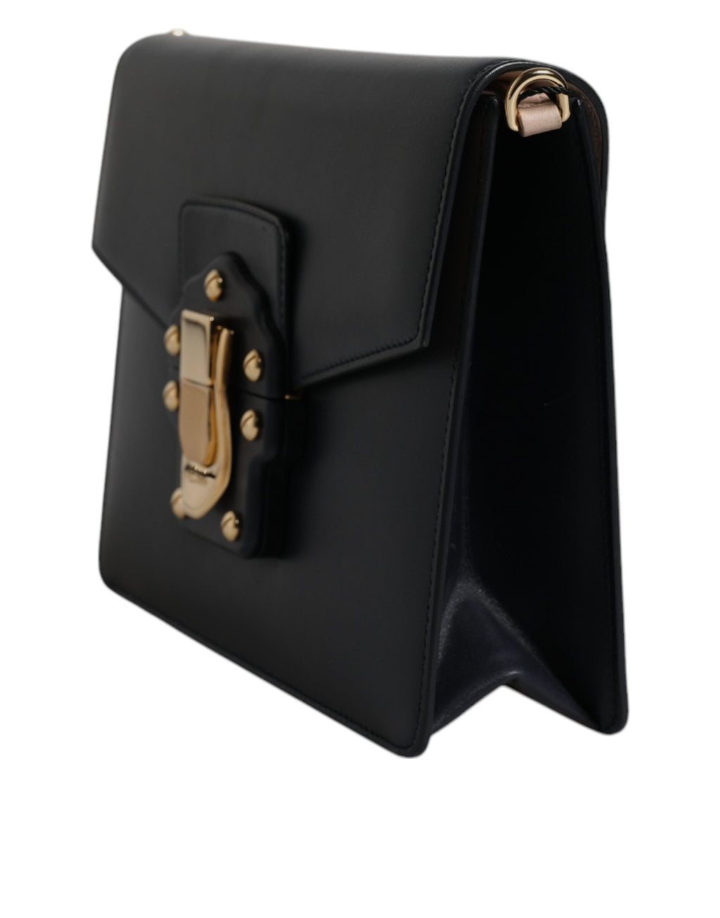 Sac bandoulière en cuir de veau noir Dolce & Gabbana