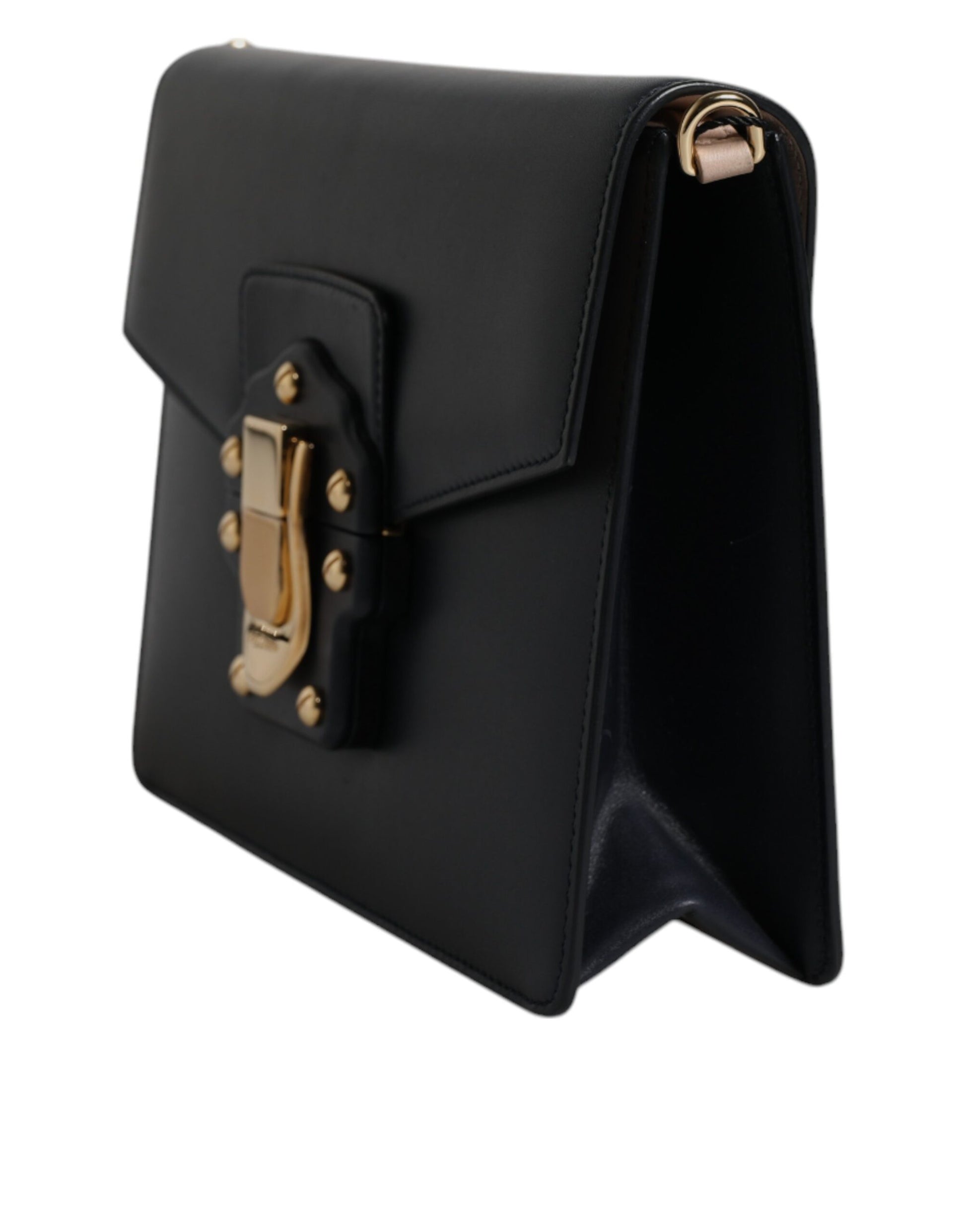 Sac bandoulière en cuir de veau noir Dolce & Gabbana