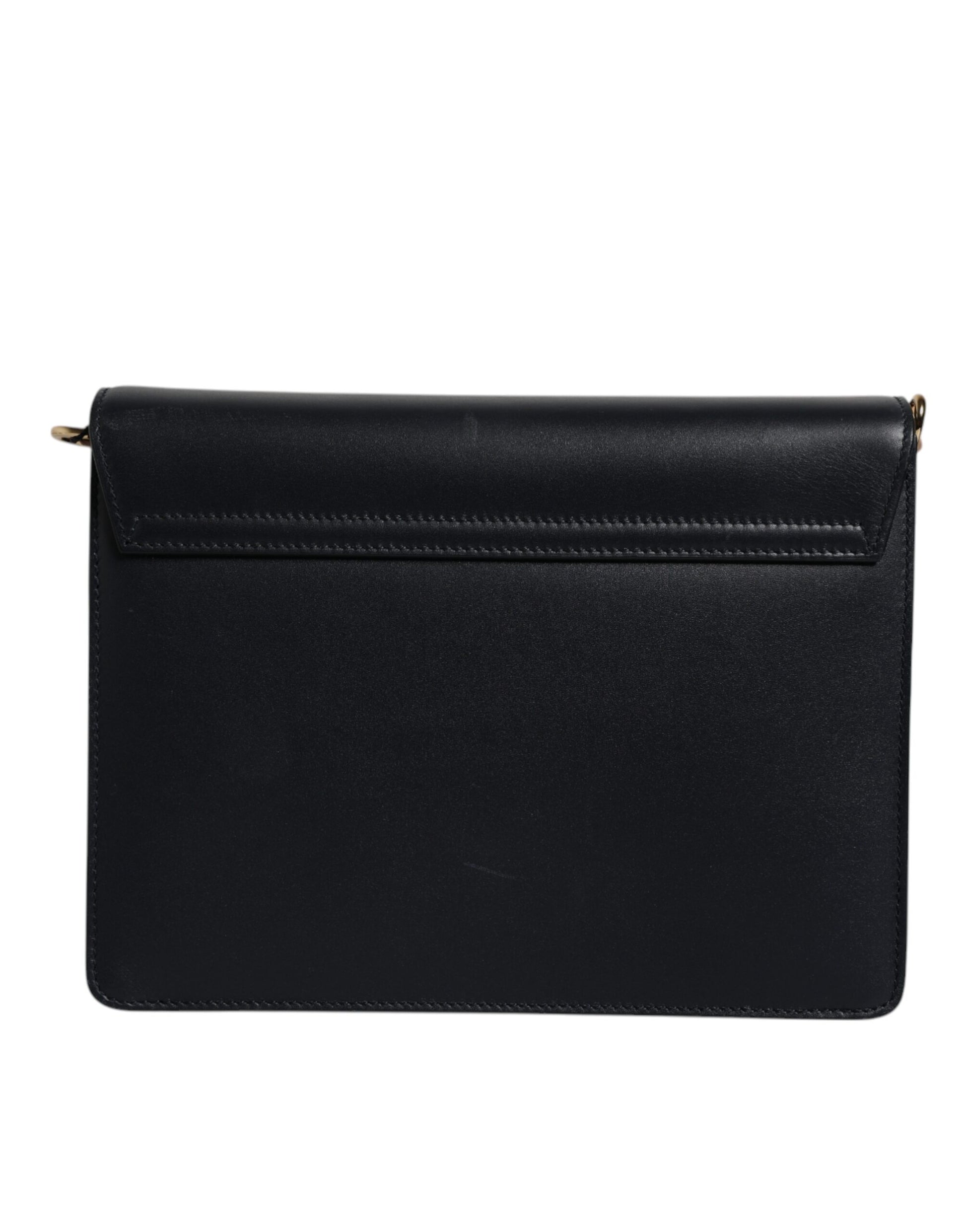 Sac bandoulière en cuir de veau noir Dolce & Gabbana