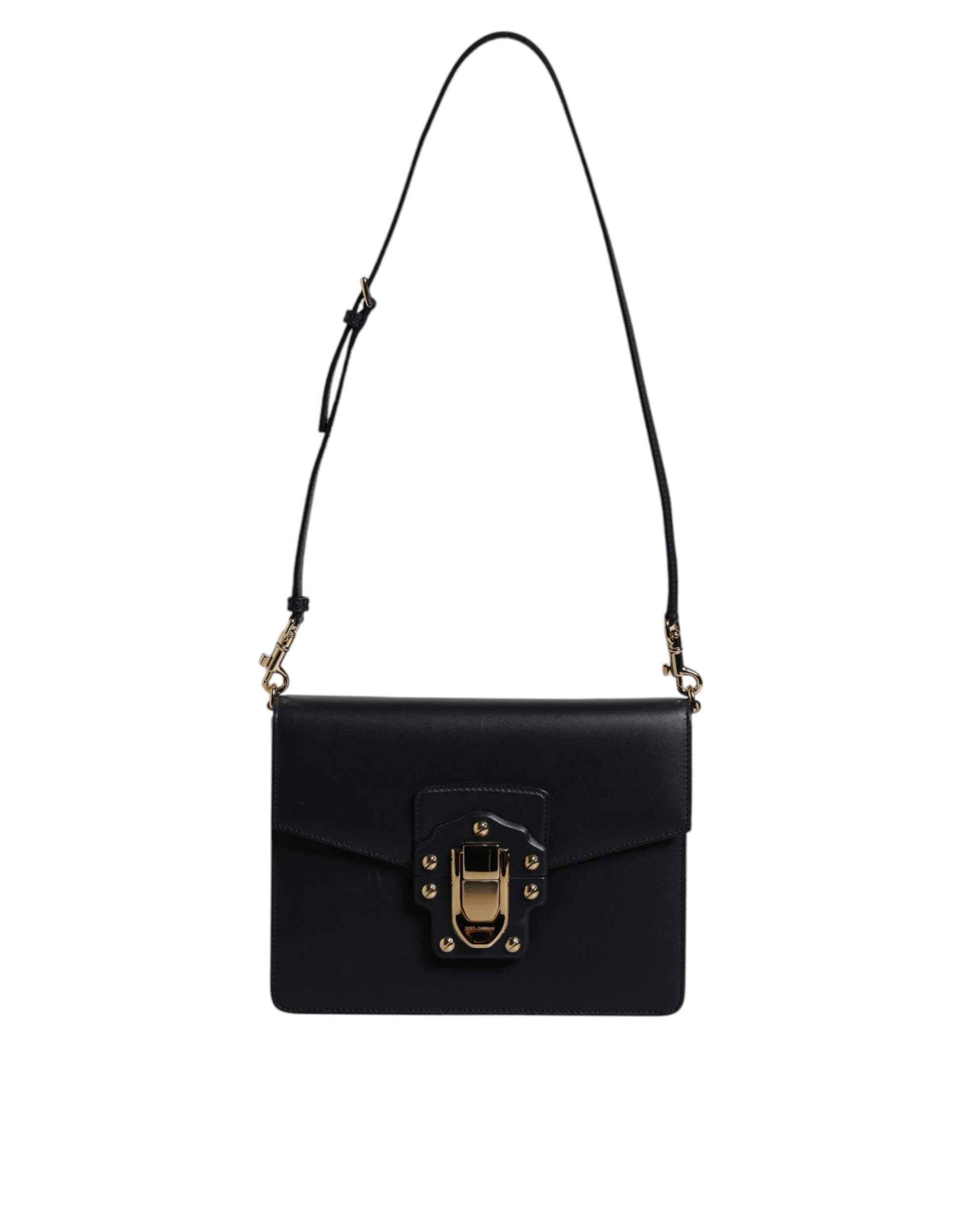 Sac bandoulière en cuir de veau noir Dolce & Gabbana