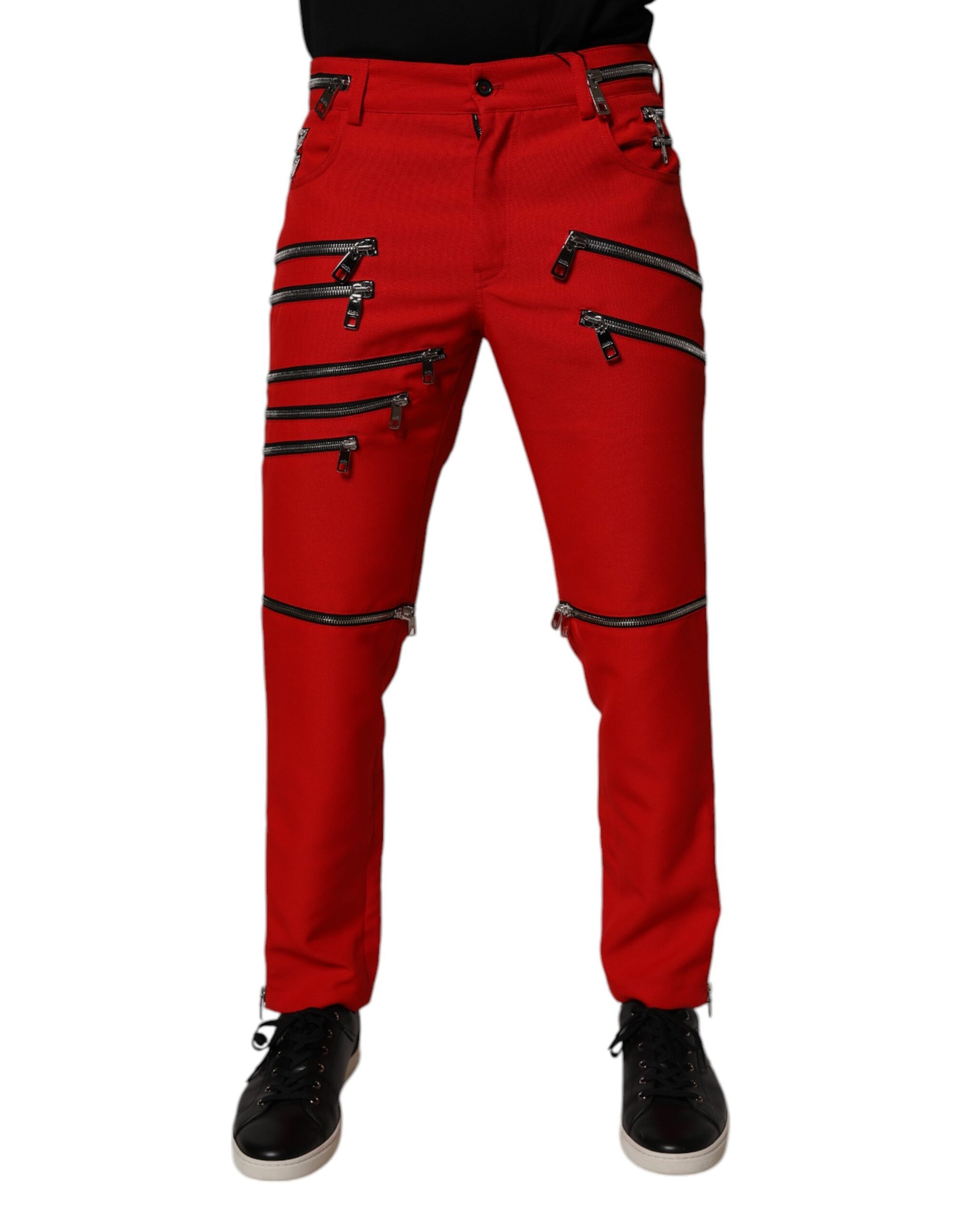 Dolce & Gabbana Red Chino Pants for Men
