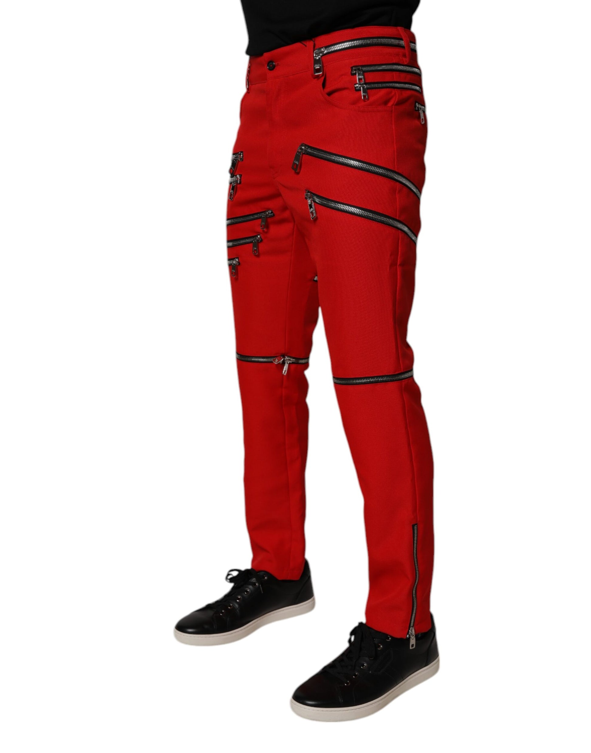 Dolce & Gabbana Red Chino Pants for Men detail view
