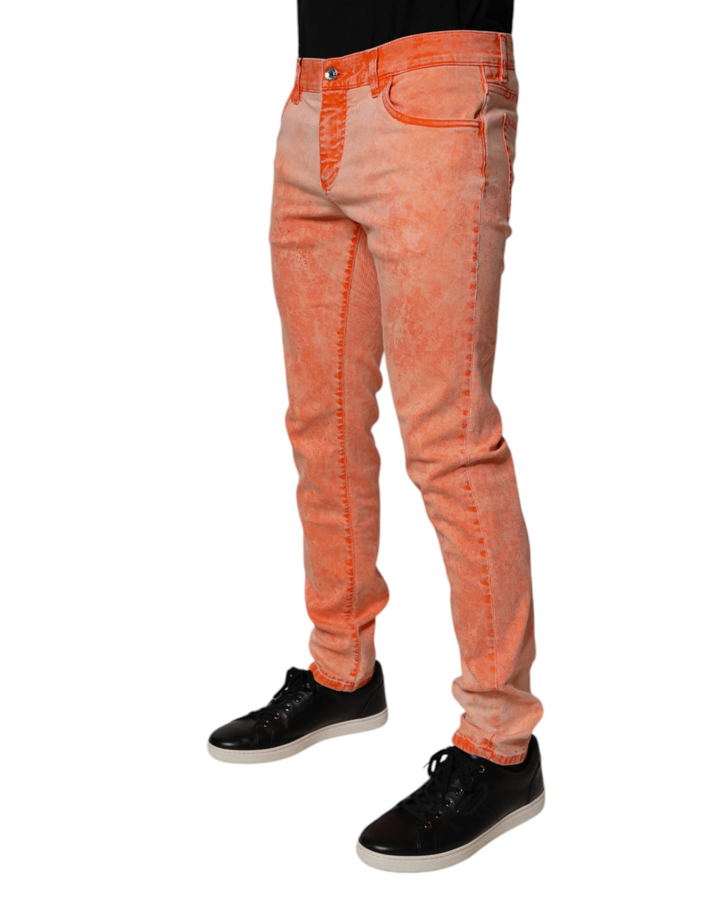 Dolce & Gabbana Orange Skinny Jeans for Men detail view