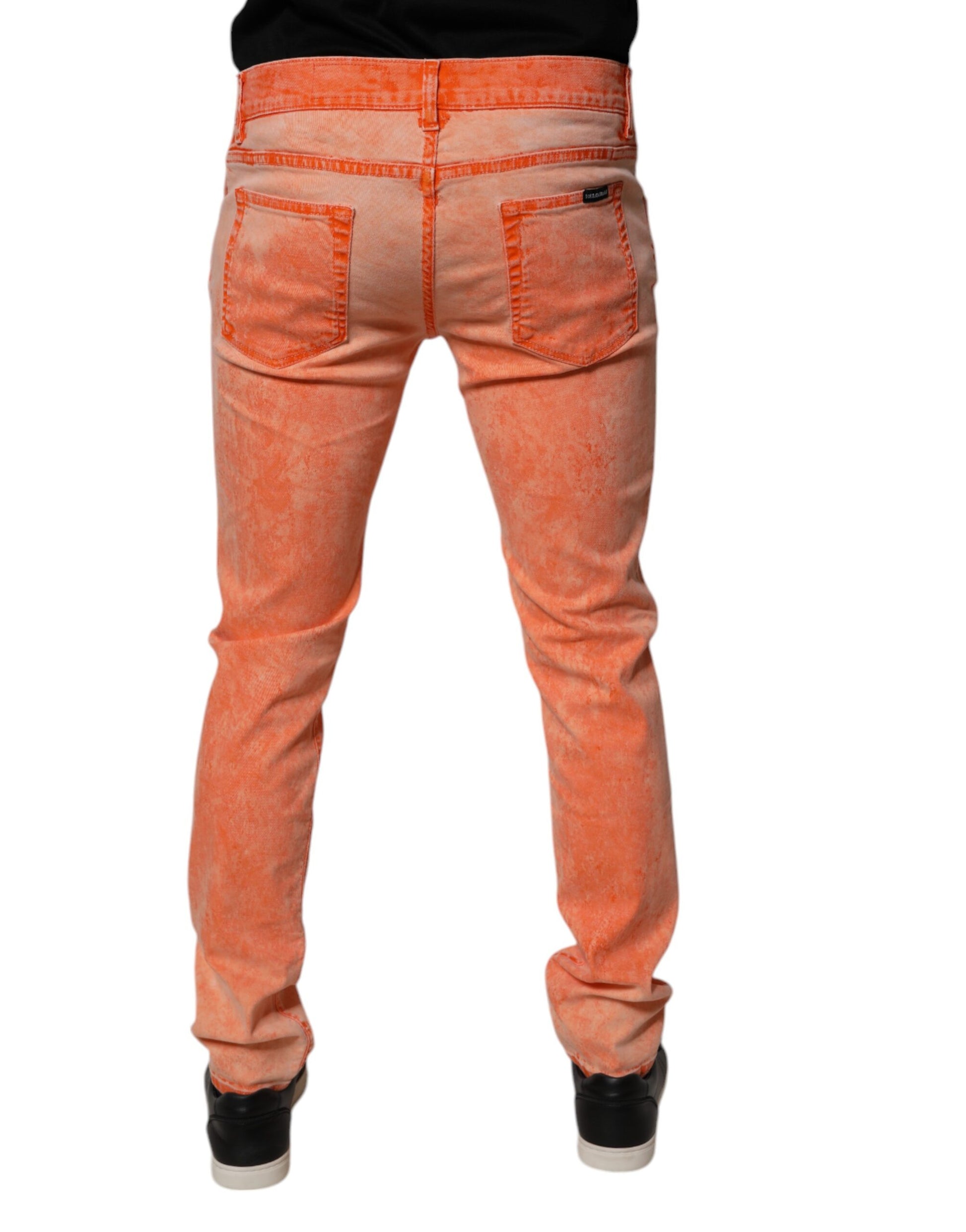Dolce & Gabbana Orange Skinny Jeans for Men side view