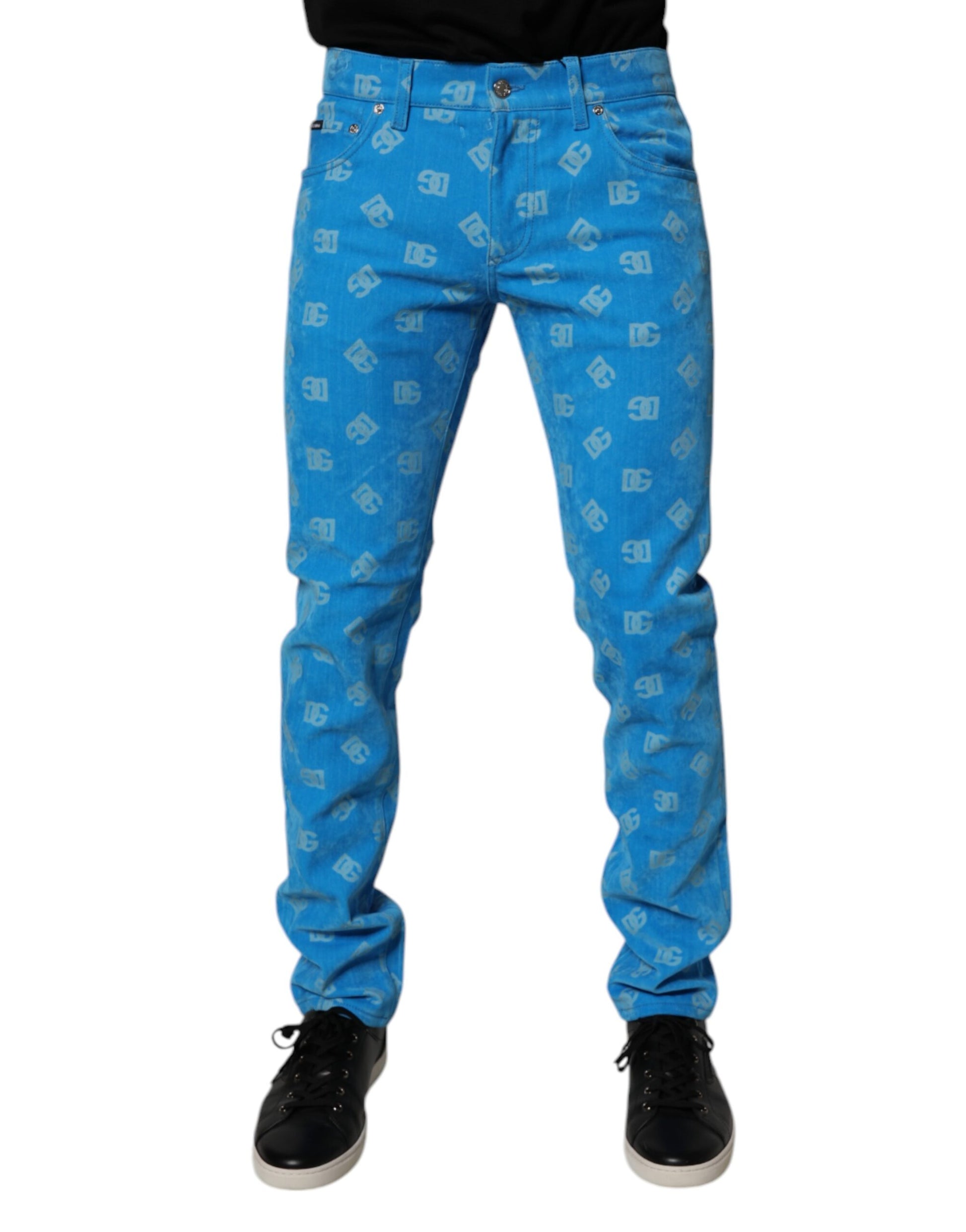 Dolce & Gabbana Blue Skinny Jeans for Men