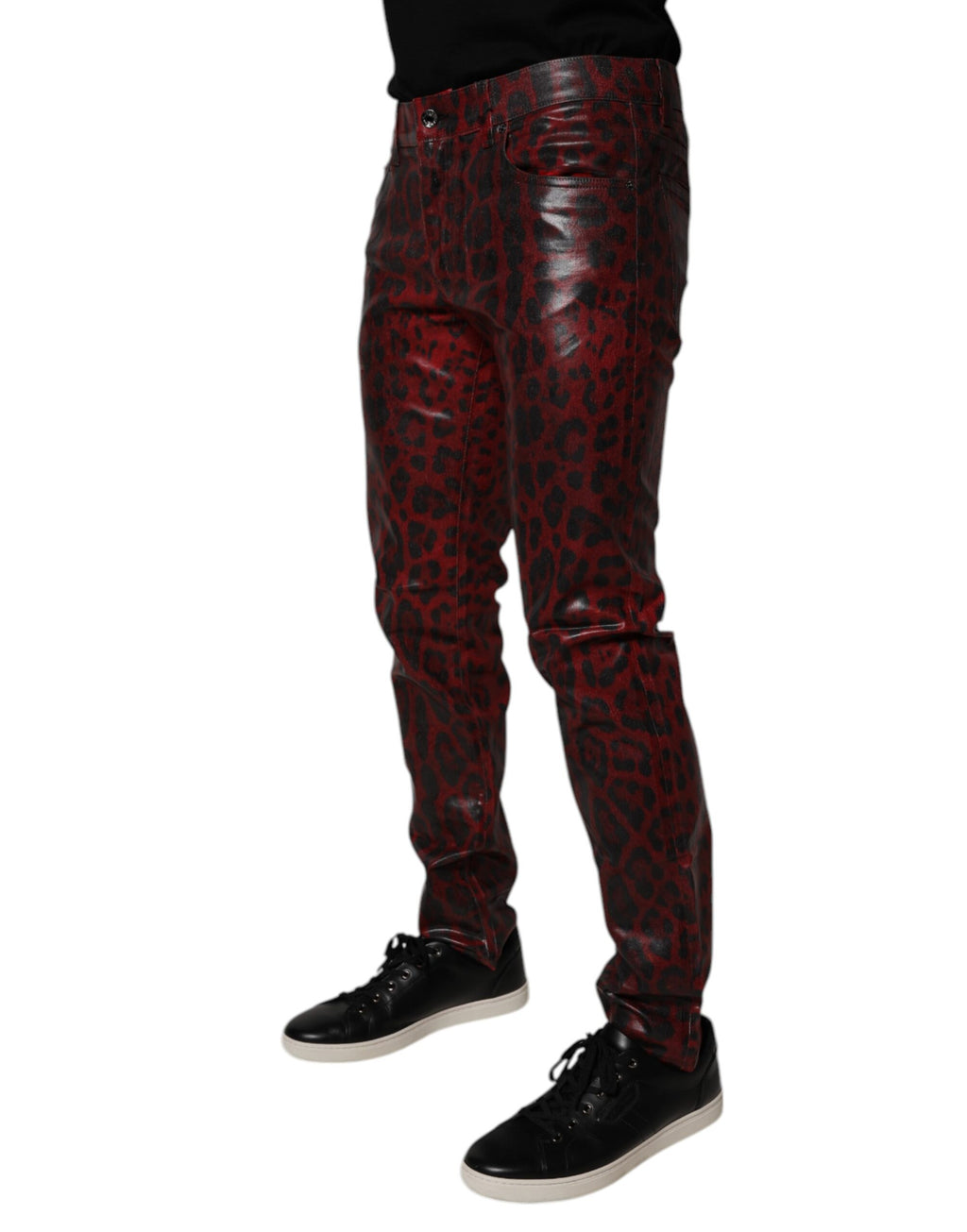 Dolce & Gabbana Red Skinny Jeans for Men detail view