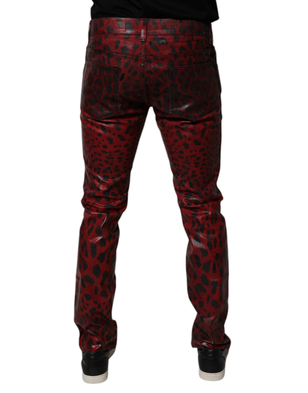 Dolce & Gabbana Red Skinny Jeans for Men side view