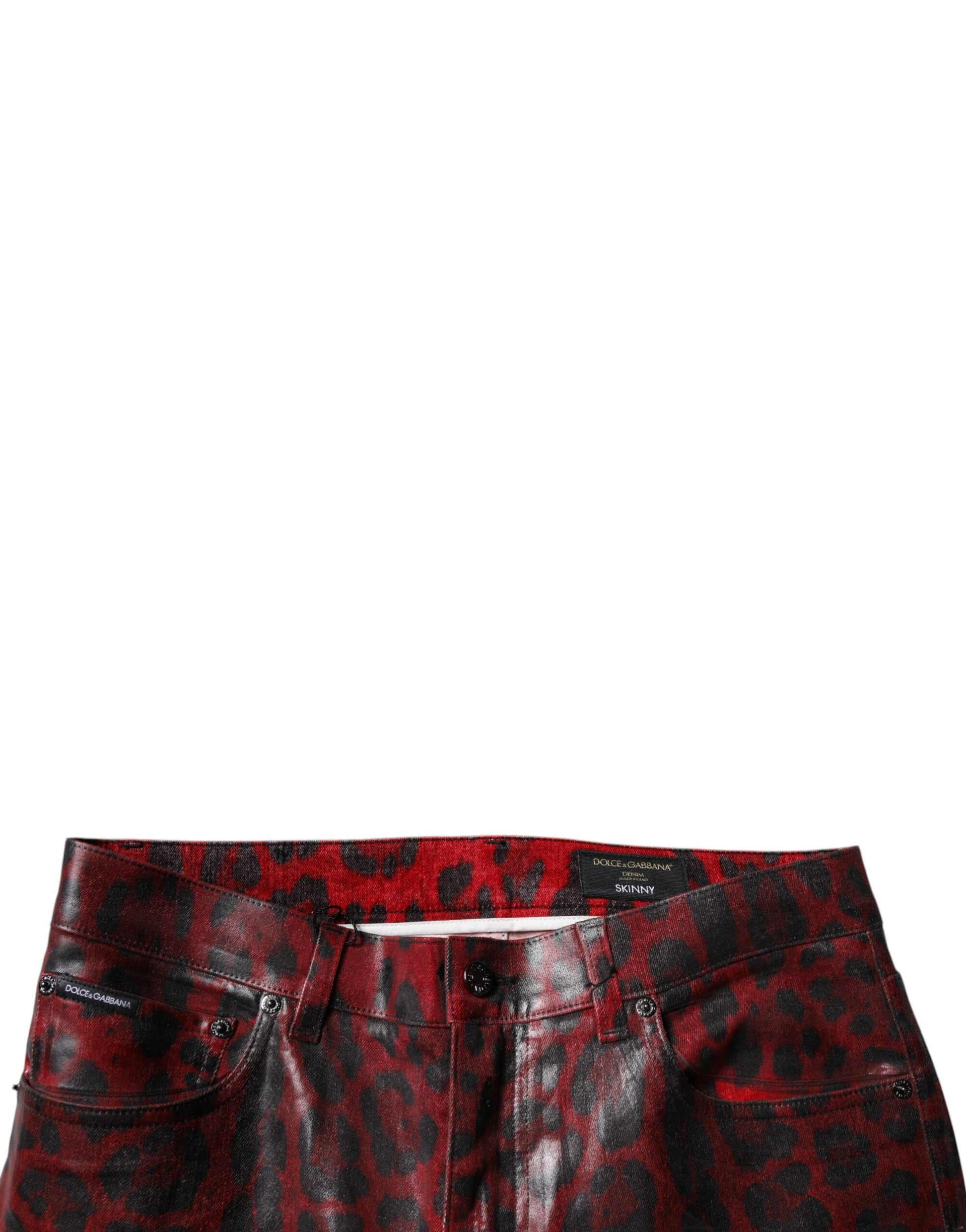 Dolce & Gabbana Red Skinny Jeans for Men additional view