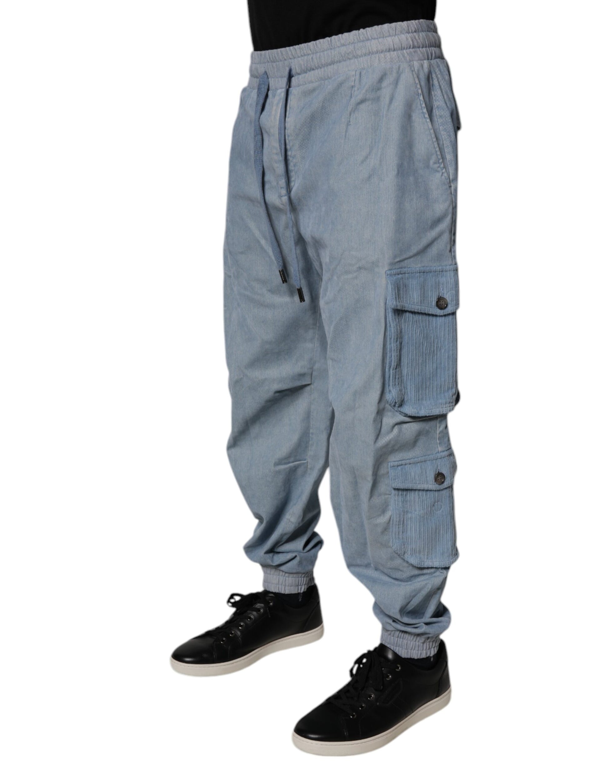 Dolce & Gabbana Blue Cargo Pants for Men detail view