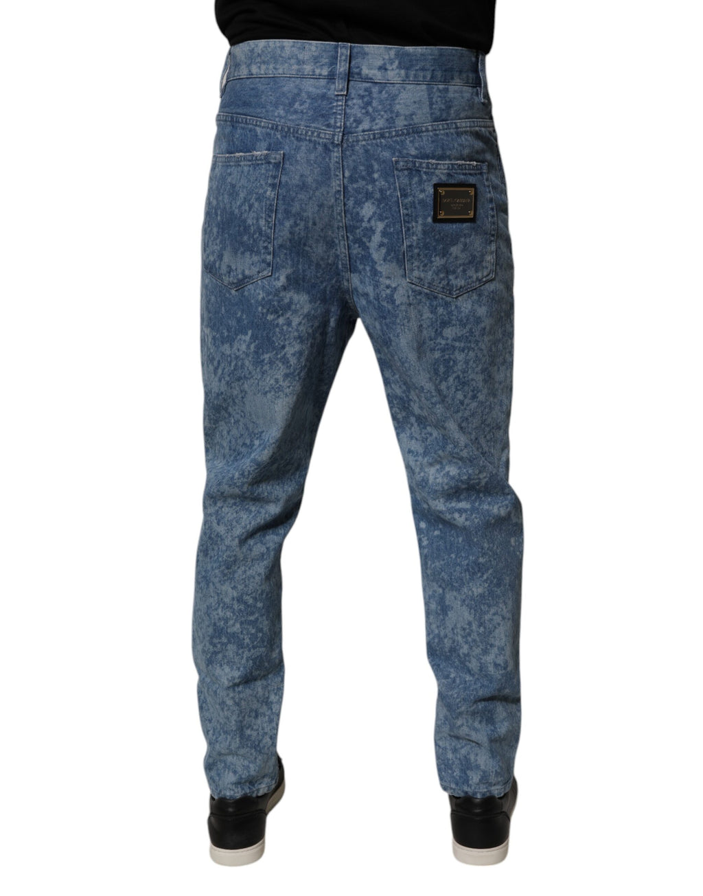 Dolce & Gabbana Blue Skinny Jeans for Men side view