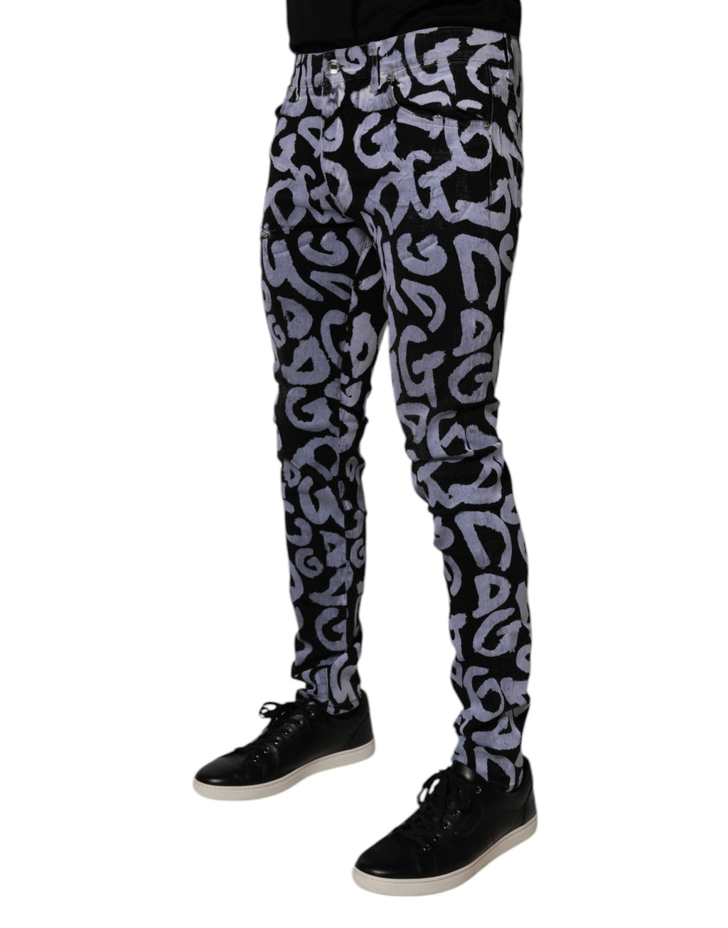Dolce & Gabbana Black Skinny Jeans for Men detail view