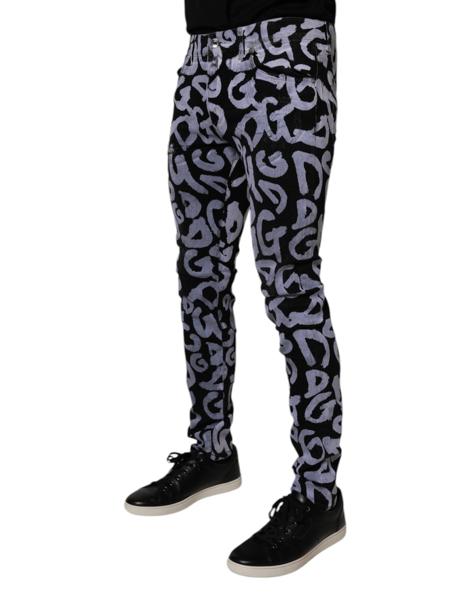 Dolce & Gabbana Black Skinny Jeans for Men detail view
