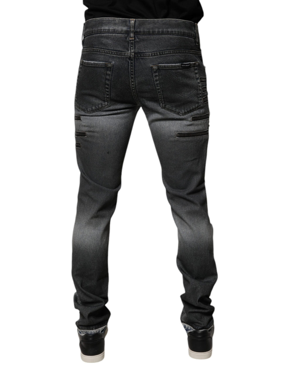 Dolce & Gabbana Grey Skinny Jeans for Men side view