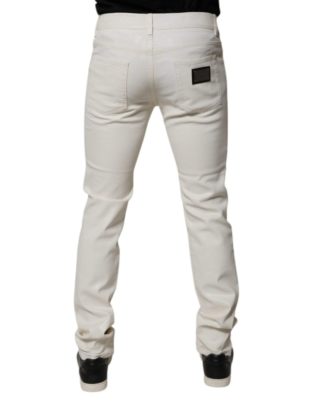 Dolce & Gabbana White Skinny Jeans for Men side view