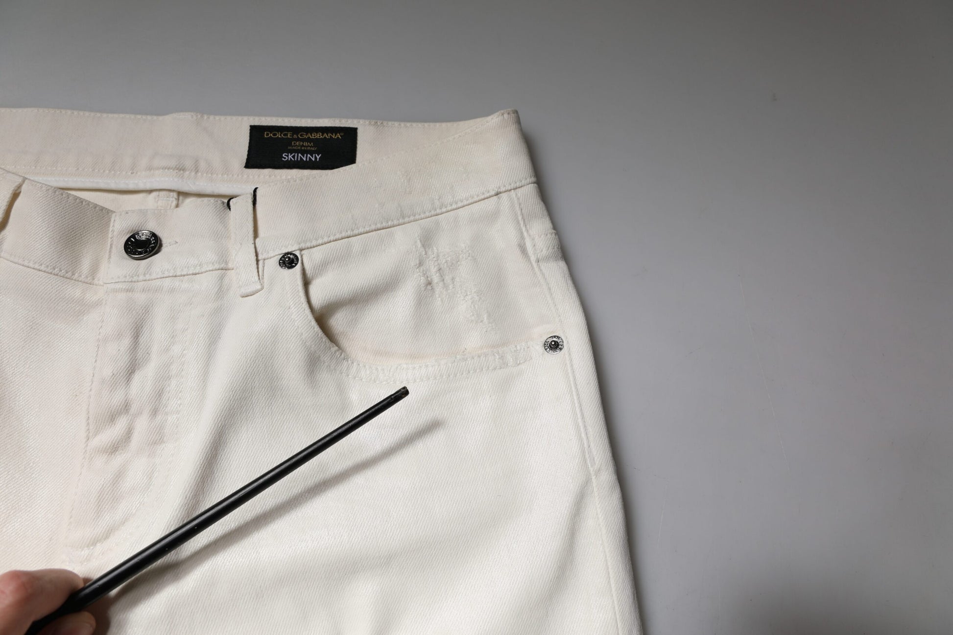 Dolce & Gabbana White Skinny Jeans for Men additional view