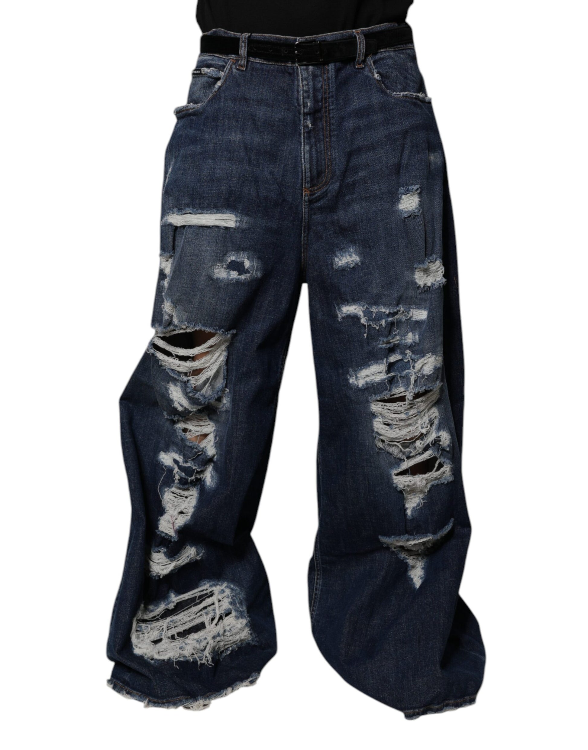 Dolce & Gabbana Blue Straight Leg Jeans for Men