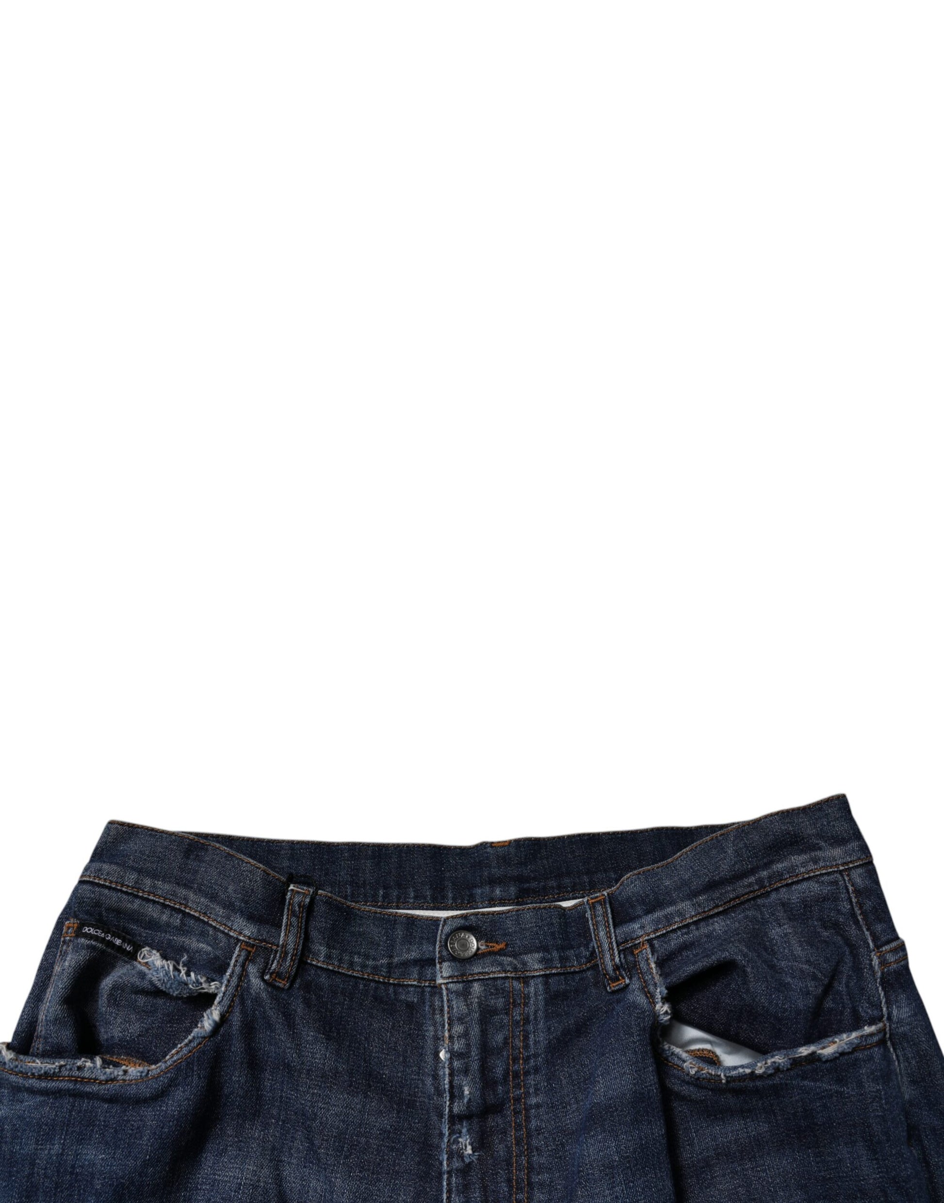 Dolce & Gabbana Blue Straight Leg Jeans for Men additional view