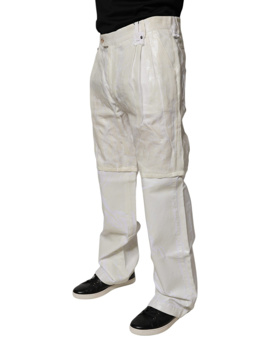 Dolce & Gabbana White Straight Leg Jeans for Men detail view