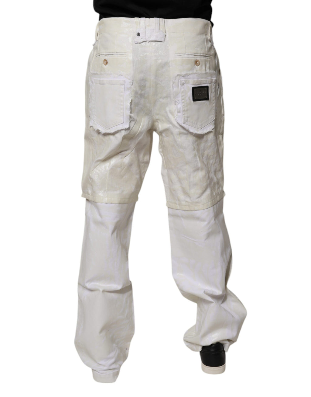 Dolce & Gabbana White Straight Leg Jeans for Men side view