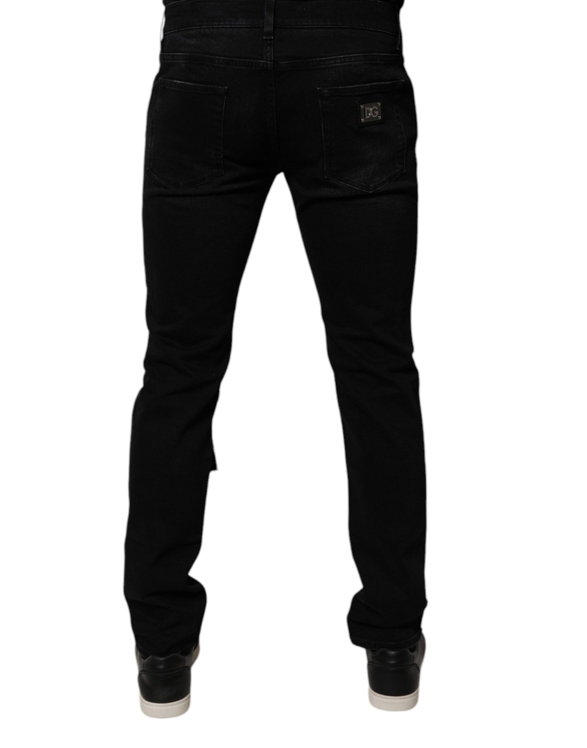 Dolce & Gabbana Black Skinny Jeans for Men side view