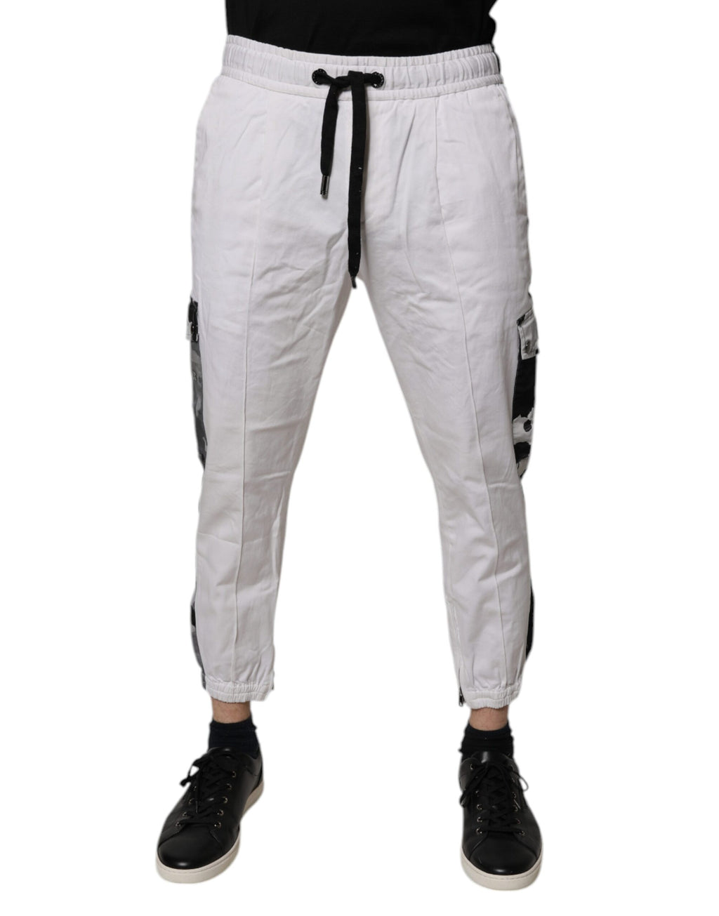 Pantalon de jogging cargo Dolce & Gabbana en coton blanc